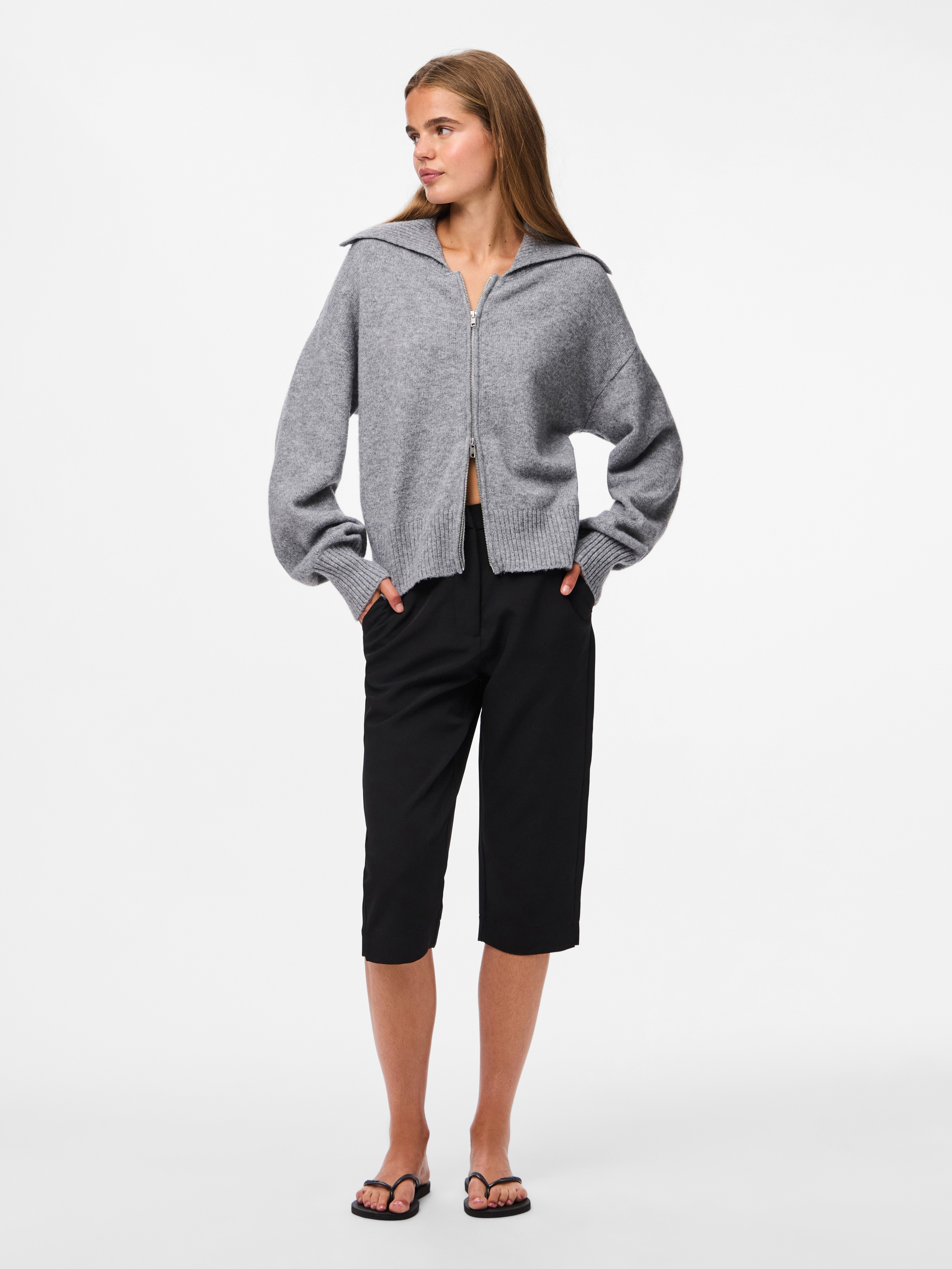 pieces Strickjacke »PCMALOU LS ZIP KNIT CARDIGAN NOOS BC«