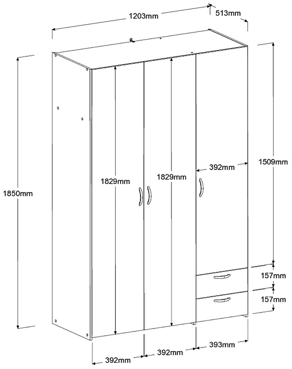 Parisot Drehtürenschrank »Daily 2«