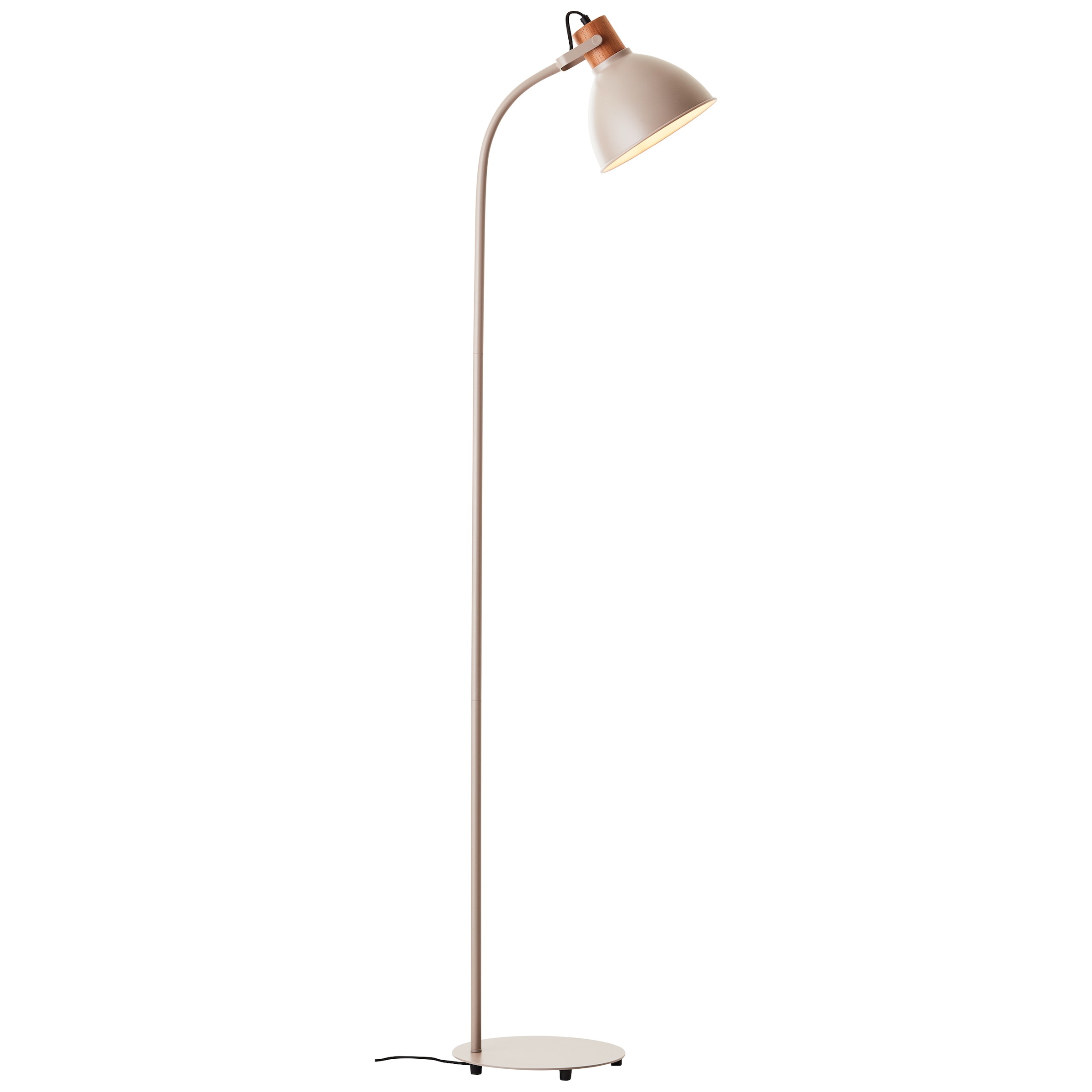 Brilliant Stehlampe »Erena«, 1 flammig-flammig, Höhe 150 cm, E27, Metall/Holz, taupe