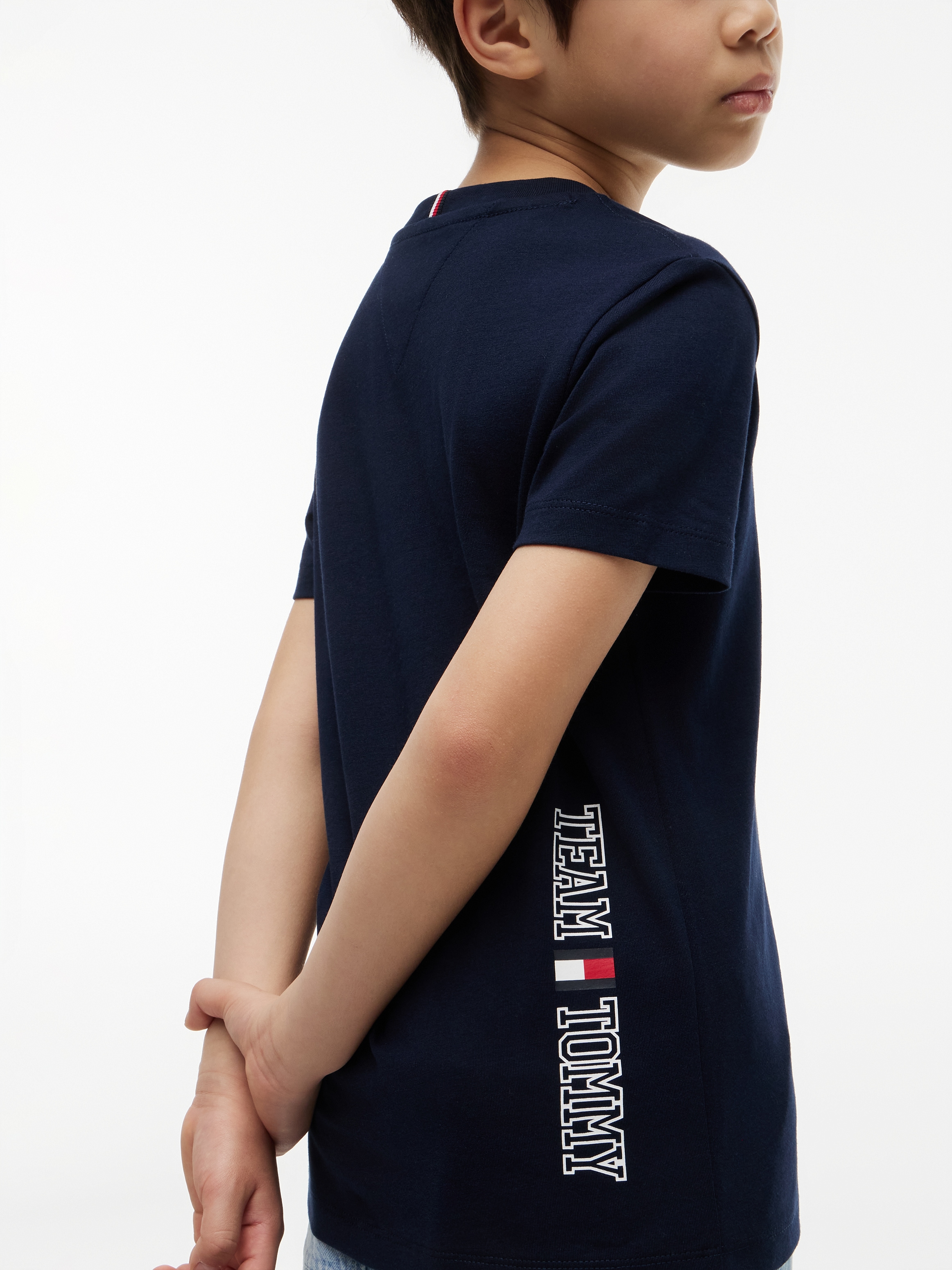Tommy Hilfiger T-Shirt Rundhalsausschnitt, Regular Fit, Kinder bis 16 Jahre, reine Baumwolle