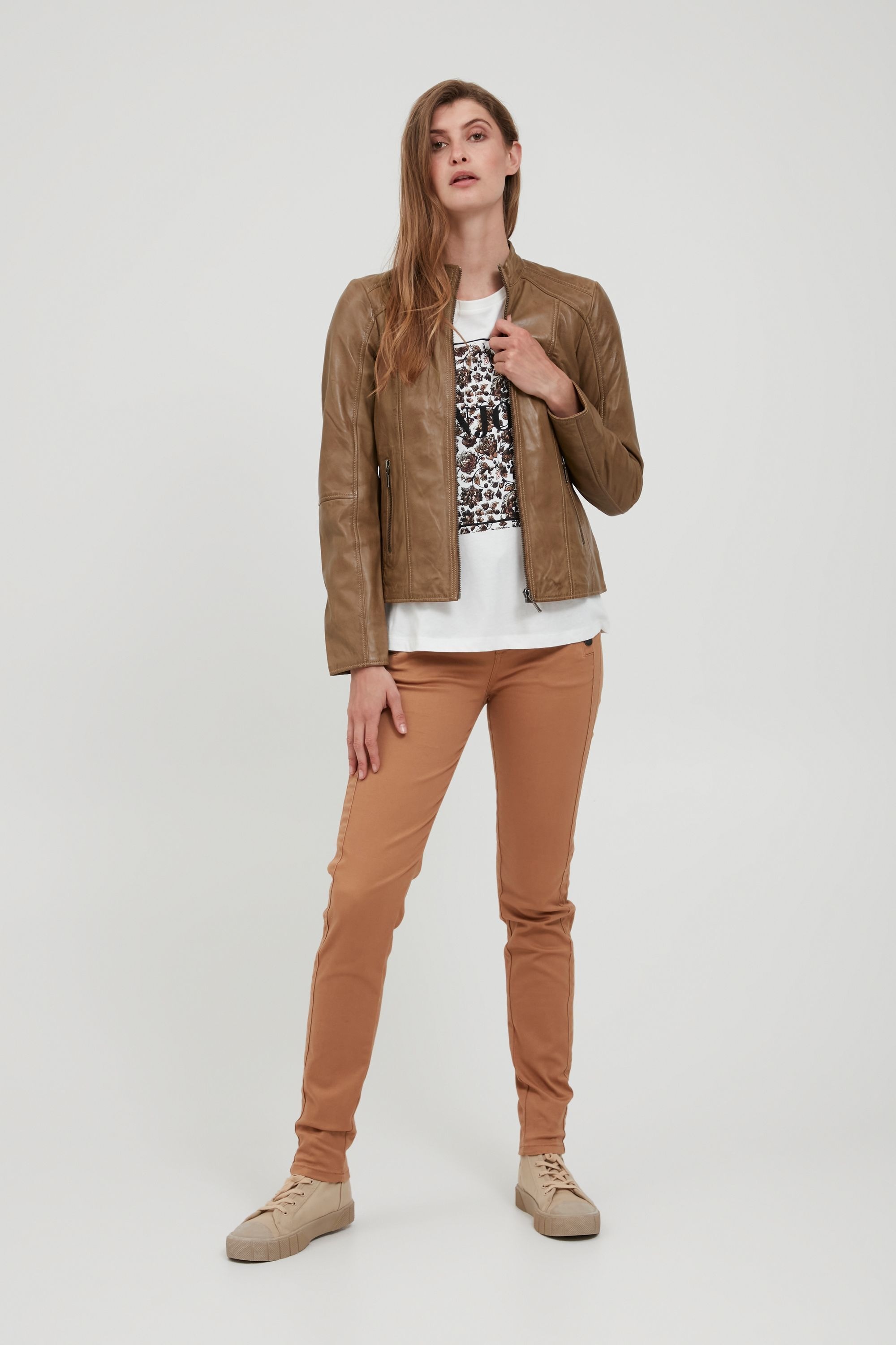 fransa Lederjacke »Lederjacke FRBaleather«, ohne Kapuze
