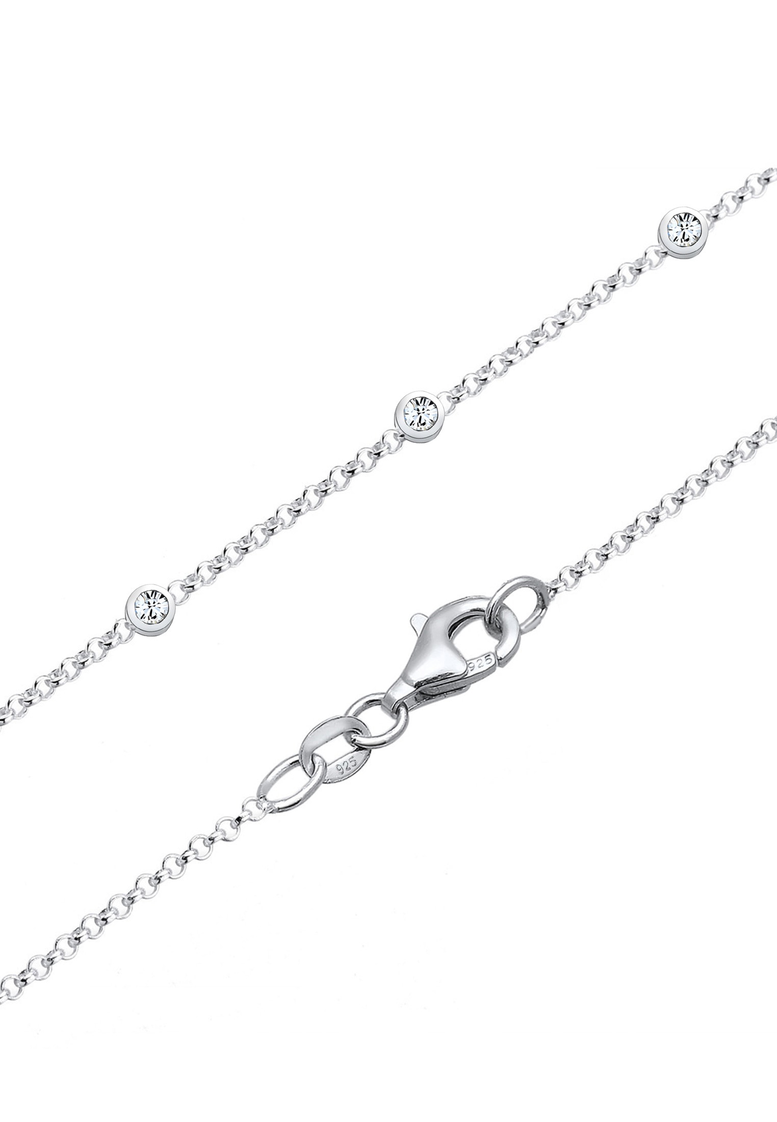 Elli Y-Kette »Halskette Y-Kette 925 Silber, mit Kristallen von Swarovski®«