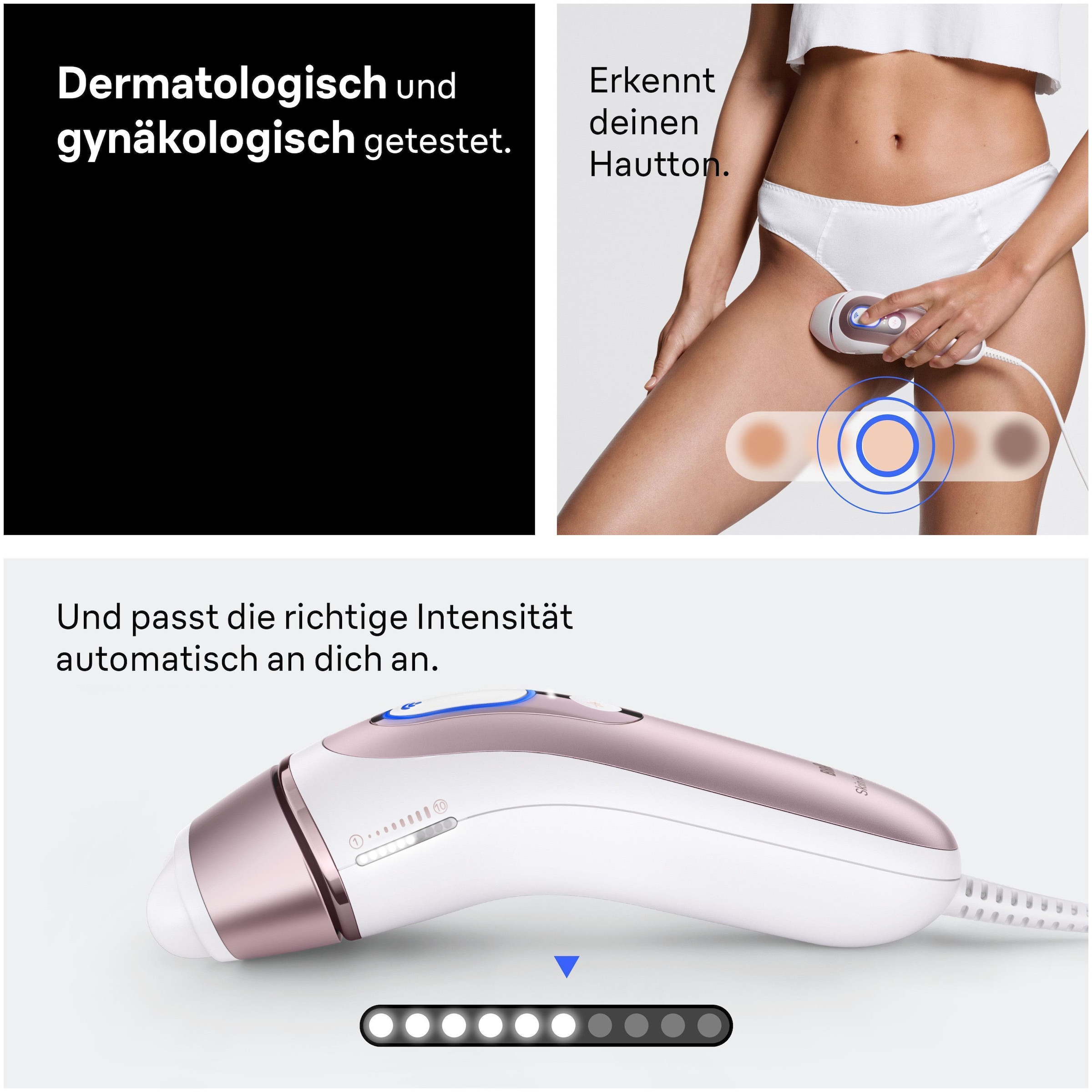 Braun IPL-Haarentferner »Braun Smart Skin i·expert PL7432« 400.000 Lichtimpulse Laser-Haarentfernung für Zuhause, Dauerhafte Haarreduzierung