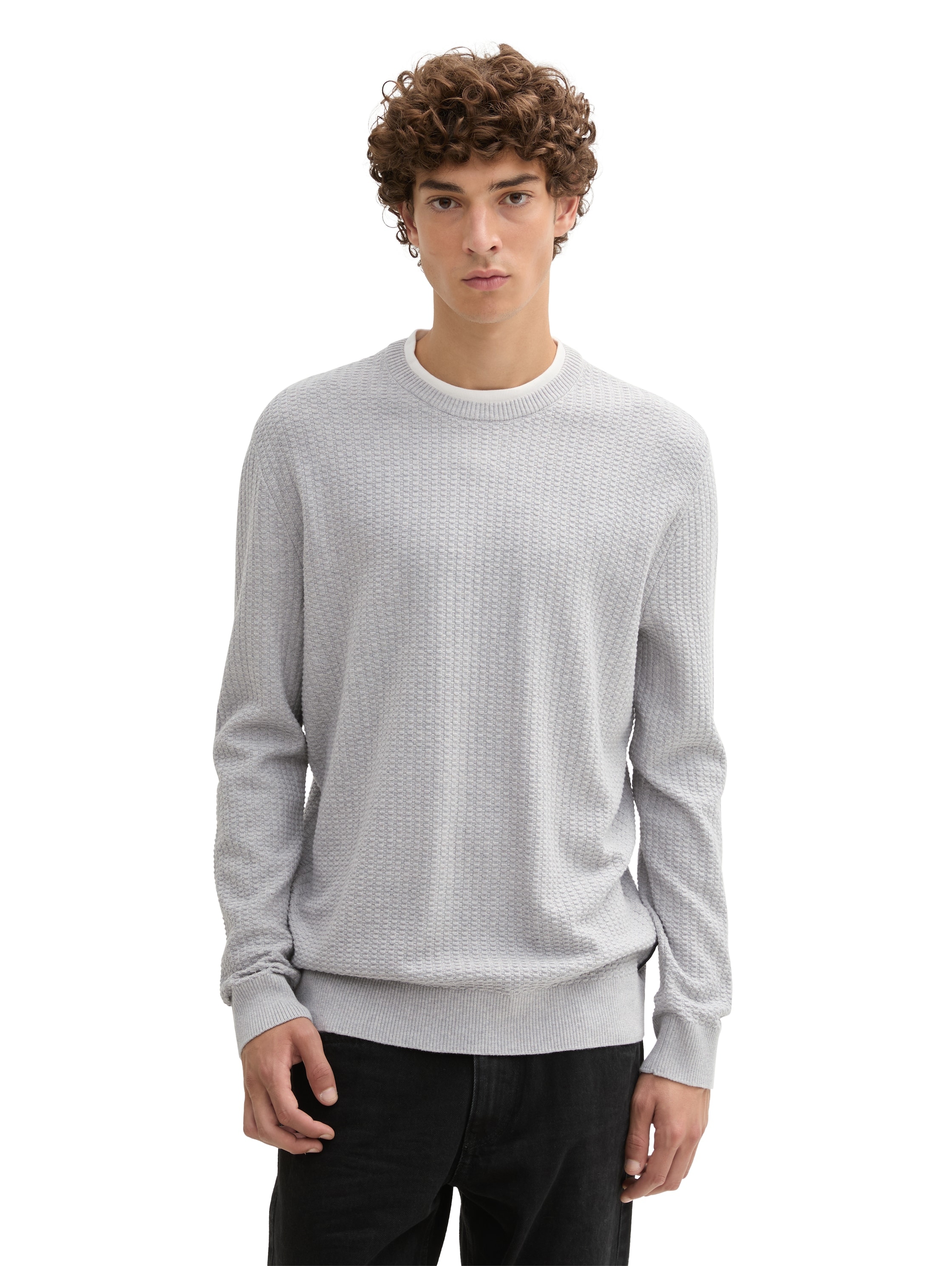 TOM TAILOR Denim Strickpullover, in 2-in-1-Look