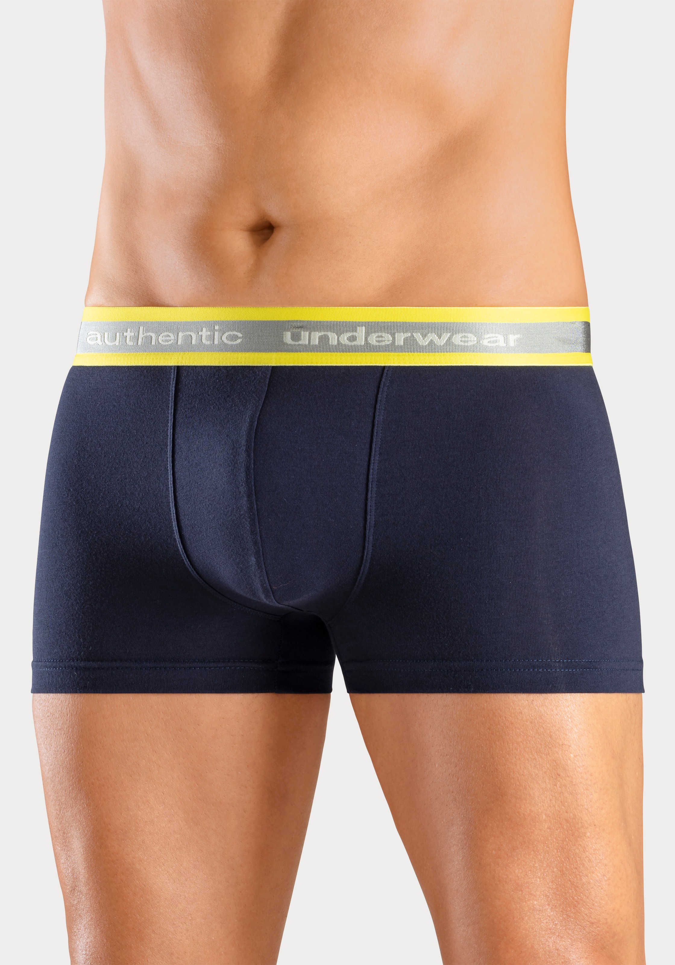 AUTHENTIC LE JOGGER Boxer »Boxershorts für Herren«, (Packung, 4 St., 4er-Pack), angenehm weiches Neon-Bündchen