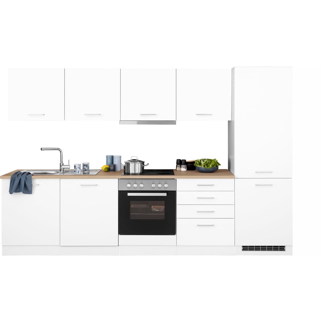 HELD MÖBEL Küchenzeile »Visby«, mit E-Geräten, Breite 300 cm