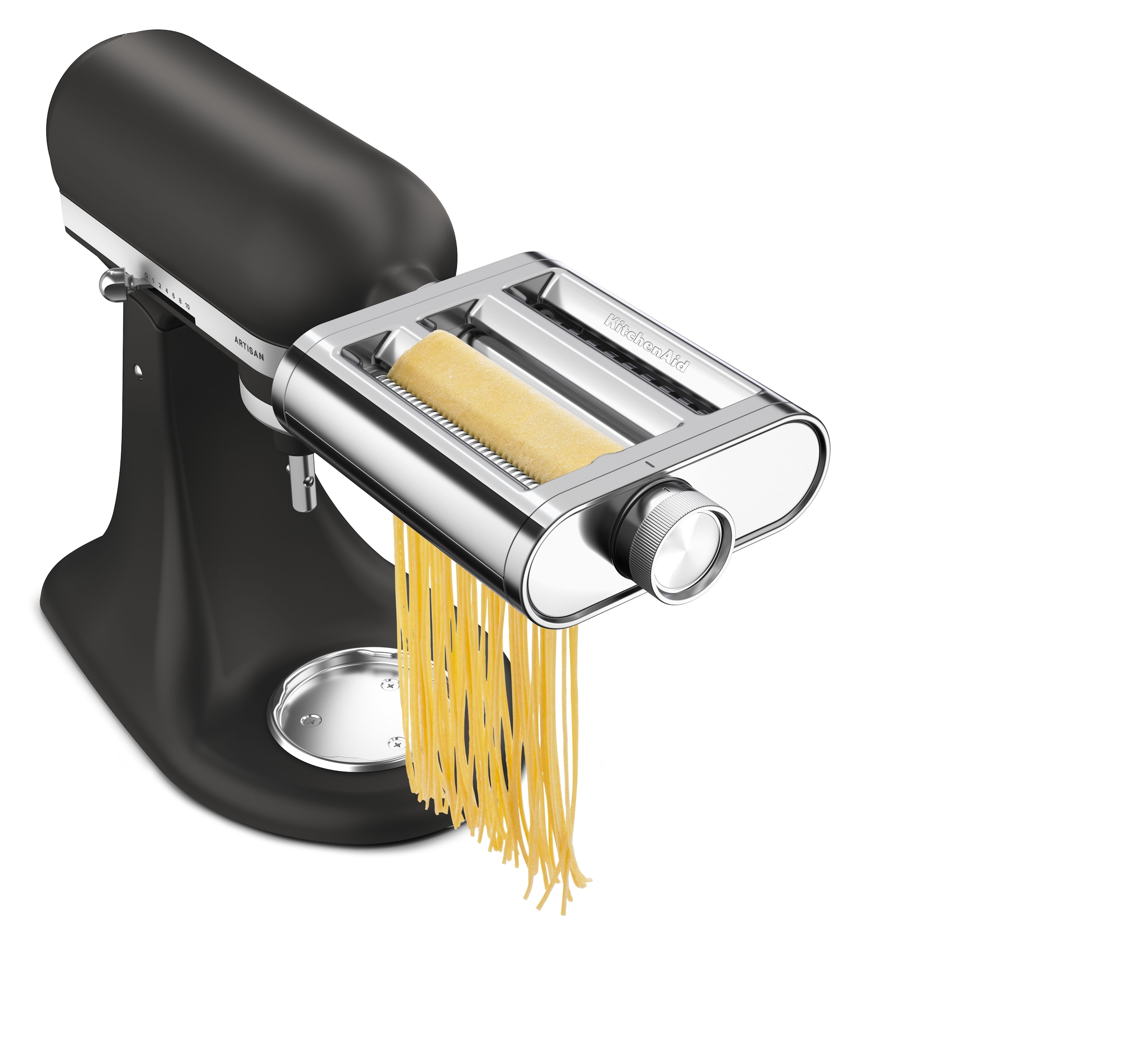 KitchenAid Küchenmaschinen Zubehör-Set »3-in-1-Nudelvorsatz 5KSM3MPA« Walze und Schneider aus hochwertigem Edelstahl