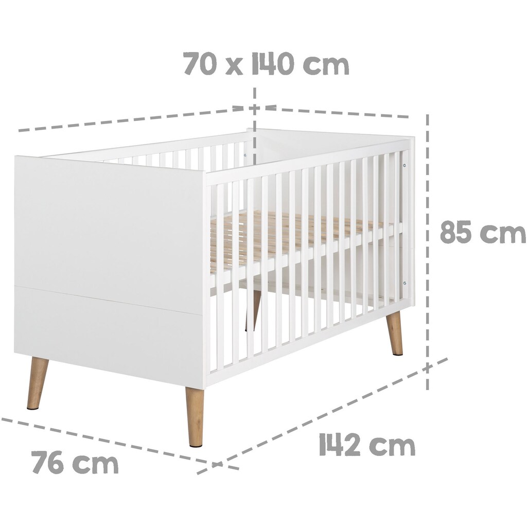 roba® Babymöbel-Set »Mick«, (Spar-Set, 2 St., Babybett, Wickelkommode)