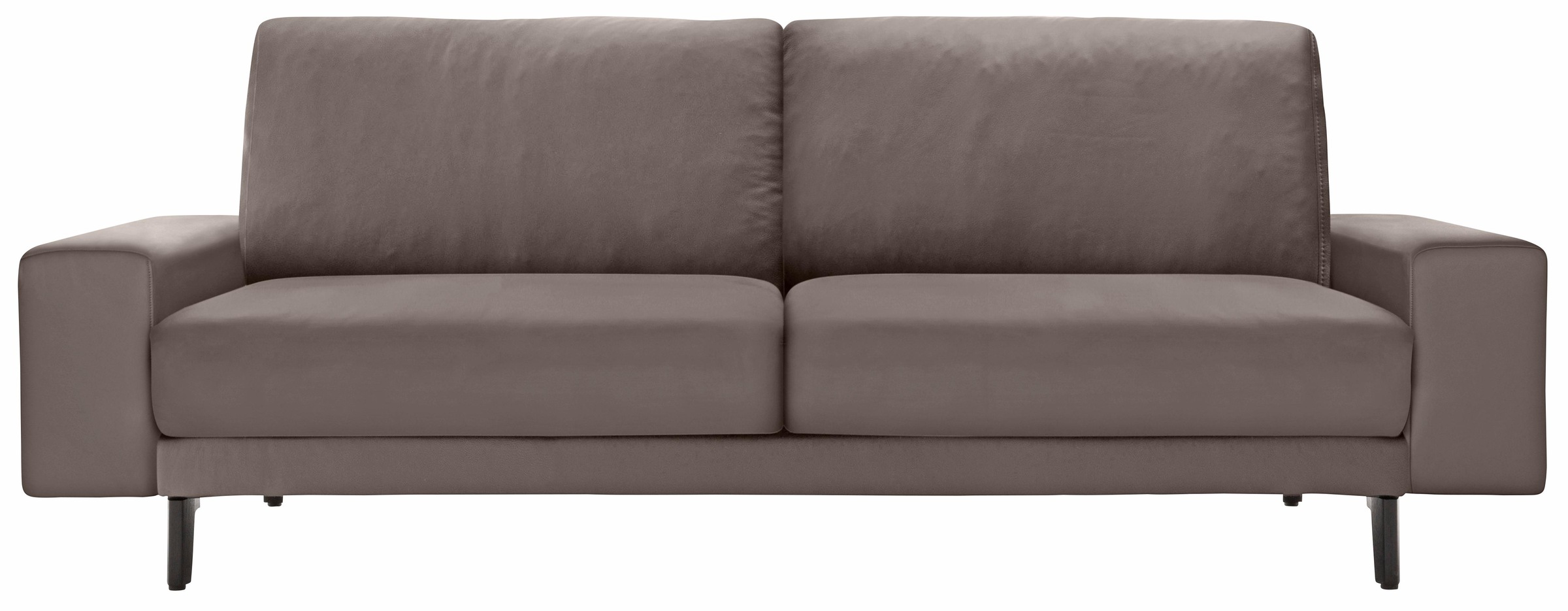 Breite »hs.450«, sofa 2-Sitzer hülsta cm in 180 bequem breit bestellen Alugussfüße niedrig, Armlehne umbragrau,