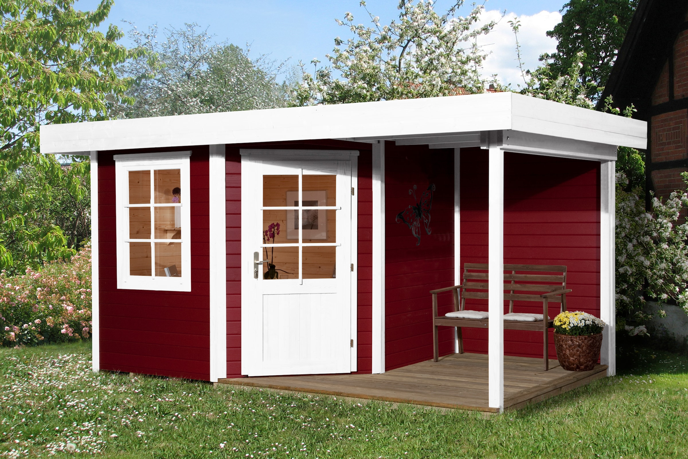weka Gartenhaus »Designhaus 213A Gr.1«, (Set)