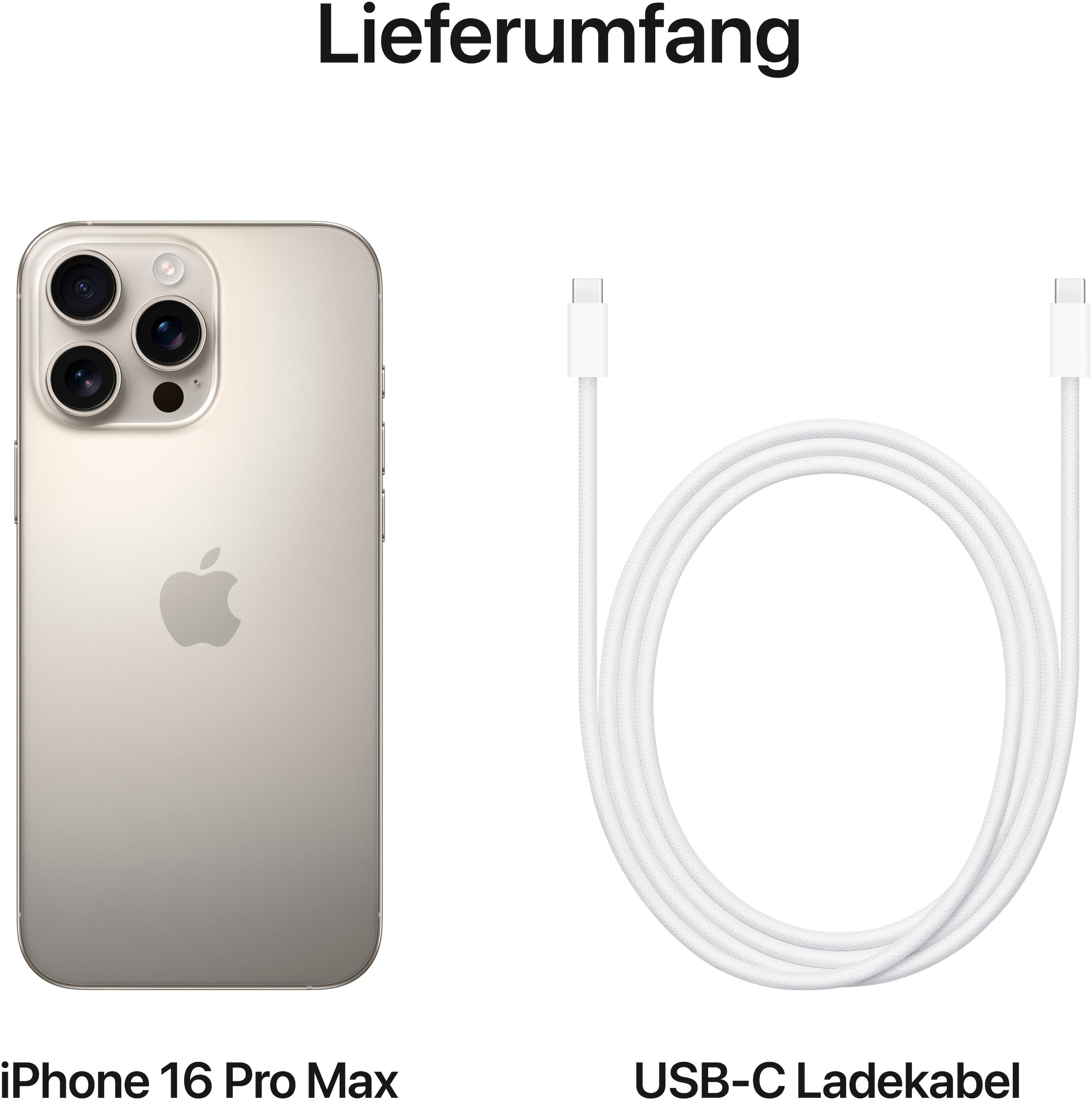 Apple Smartphone »iPhone 16 Pro Max«, Titan Natur, 256 GB Speicherplatz