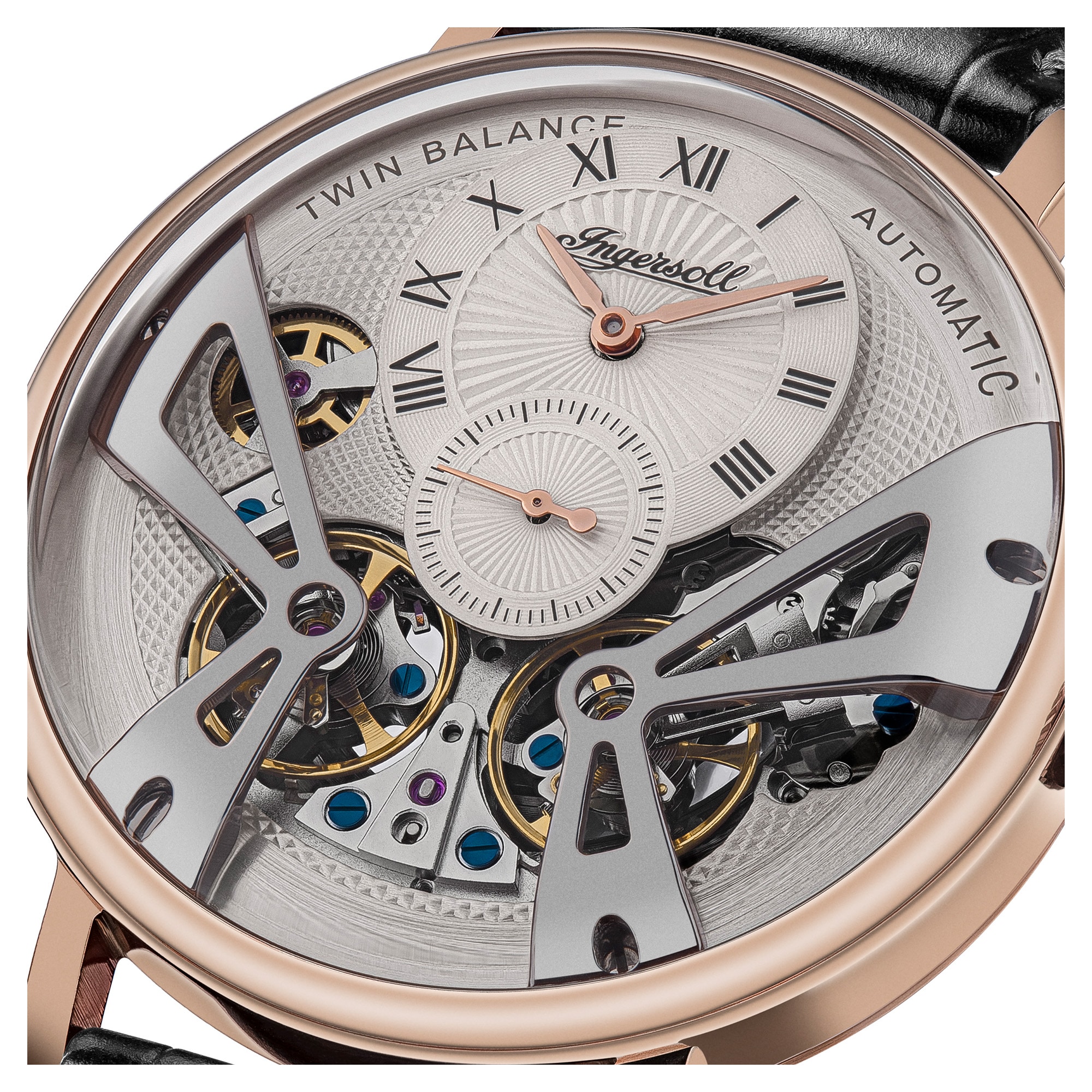 Ingersoll Automatikuhr »The Tennessee« Armbanduhr, Herrenuhr, Mechanische Uhr, Lederarmband, analog
