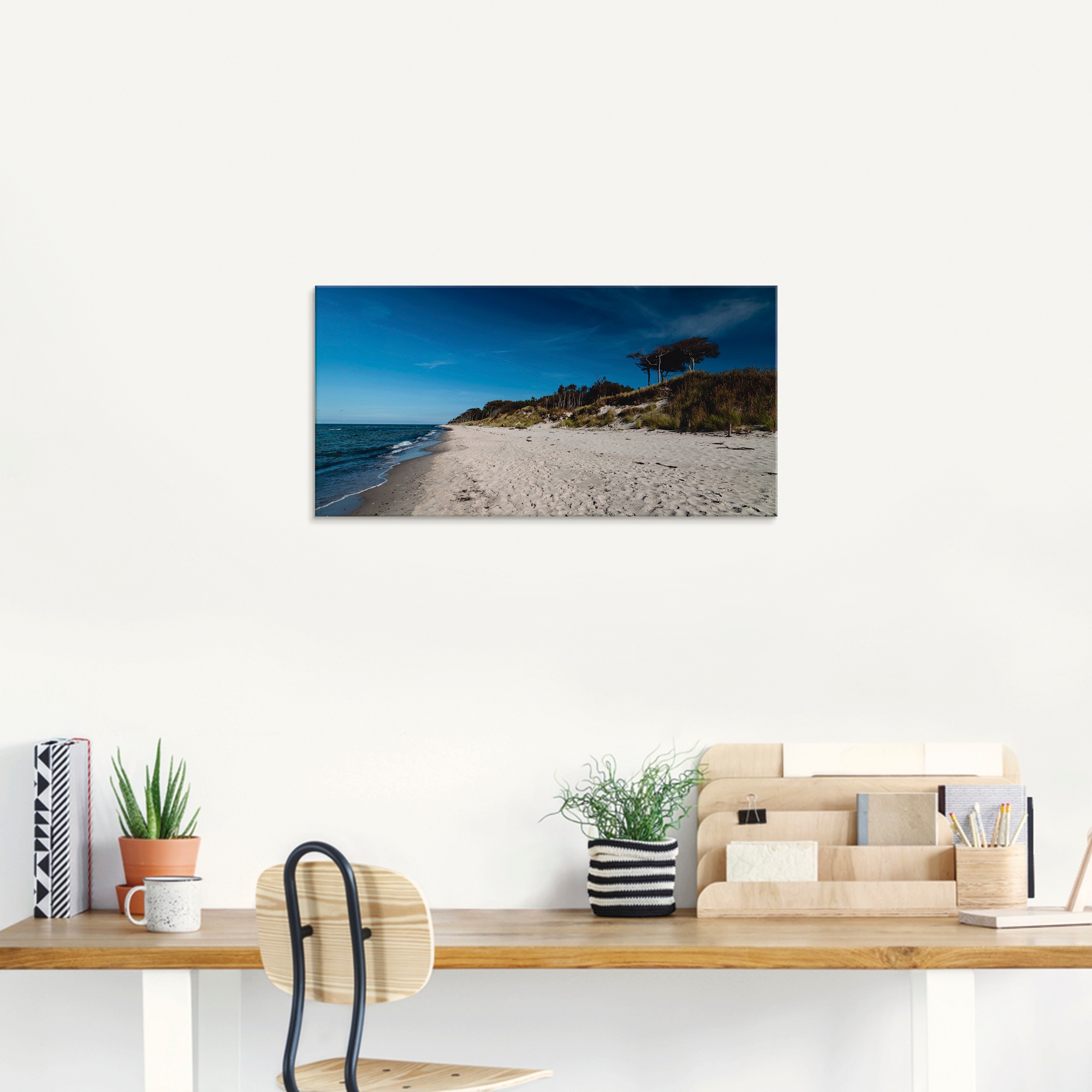 Artland Glasbild »Am Weststrand- Ostsee - Darss« Strand 1 Stk. tlg. in verschiedenen Größen