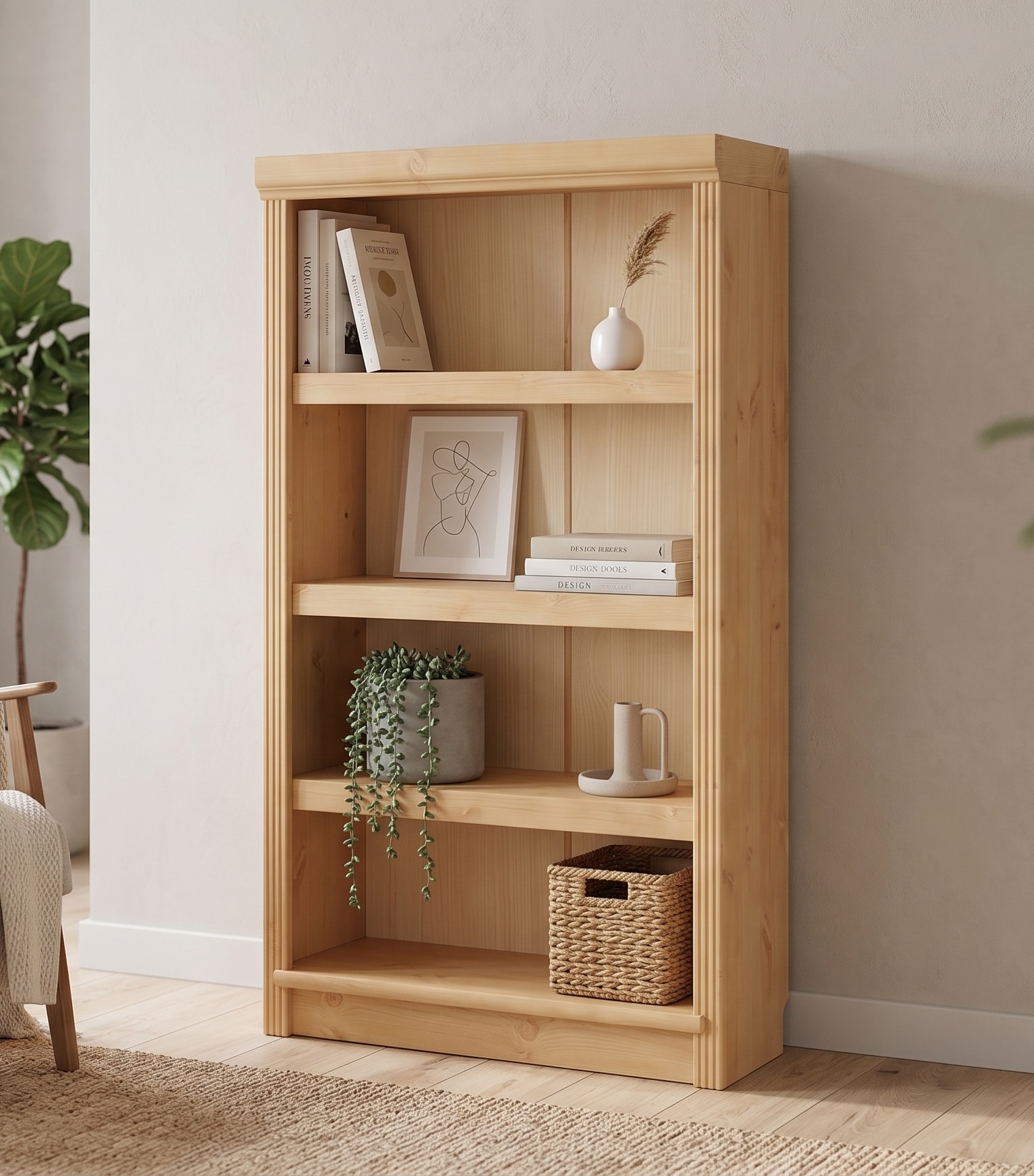 OTTO home Bücherregal »Soeren« aus massiver Kiefer, Tiefe 29 cm, FSC®-zertifiziert
