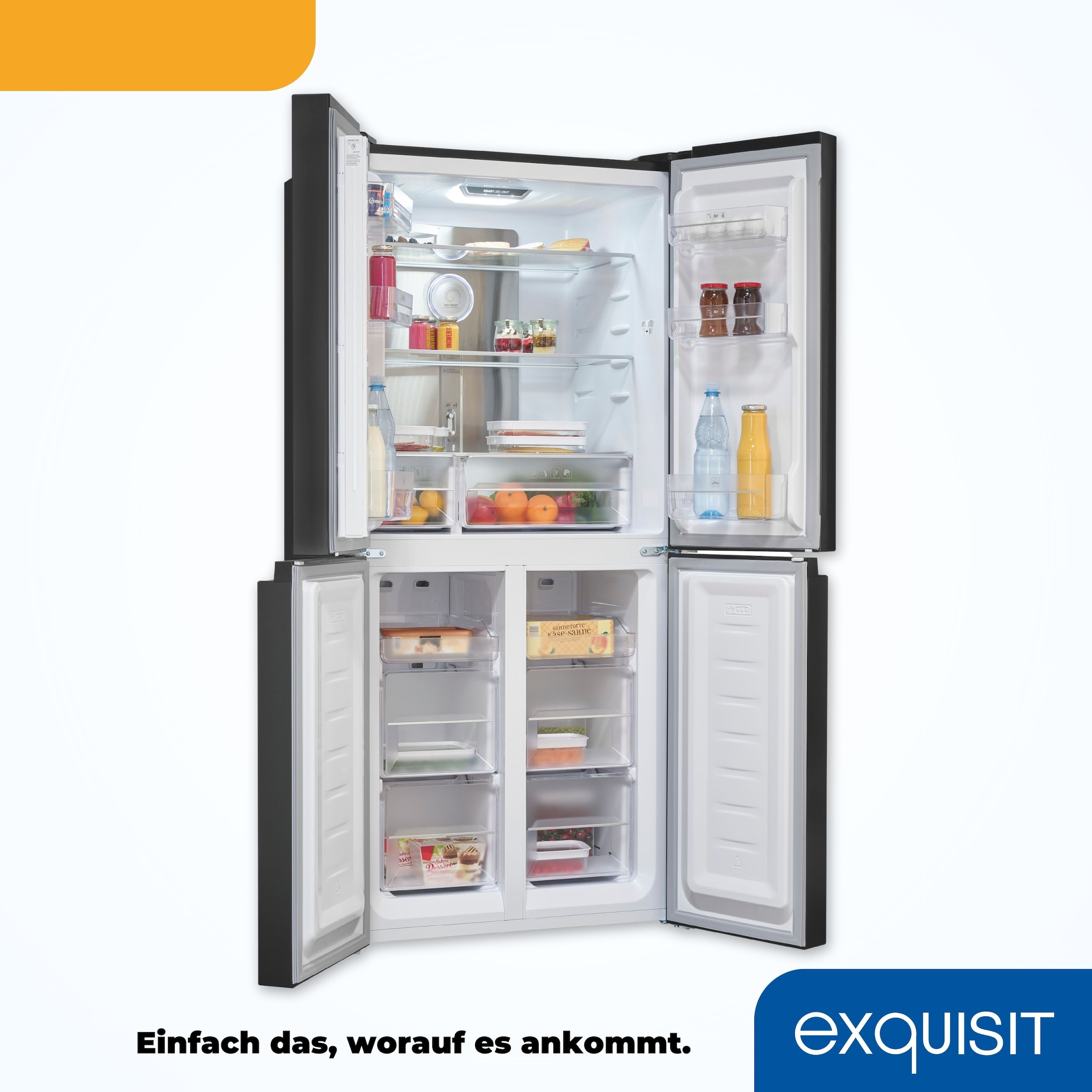 exquisit Multi Door »MD425-150-040C inoxlook-az« 180 cm hoch 79 cm breit