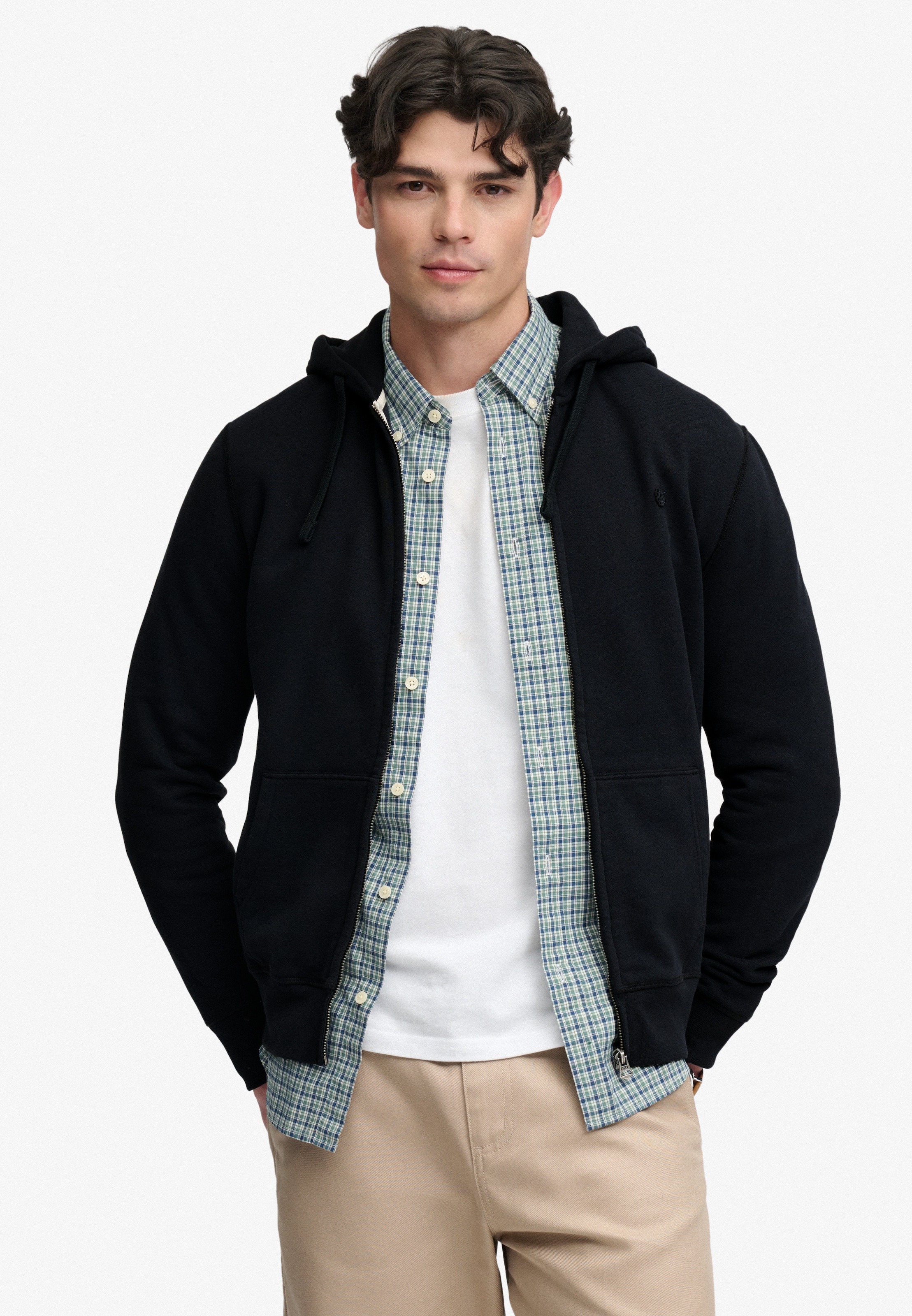 Superdry Kapuzensweatjacke »ESSENTIAL SDCO LOGO ZIPHOOD« Baumwollmischung, regular fit