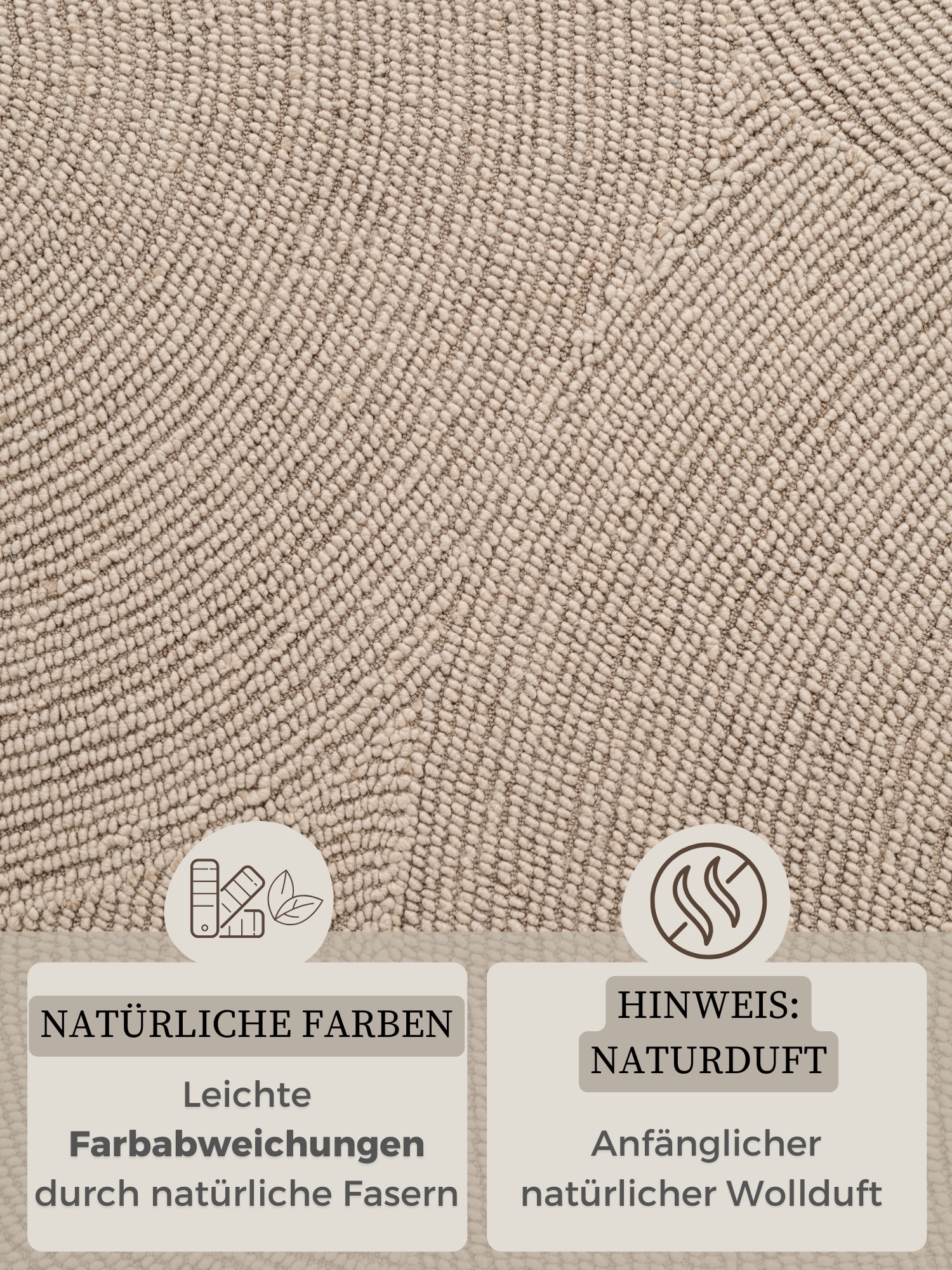 HANSE Home Wollteppich »Eleni«, rechteckig, 18 mm Höhe, Handgetuftet, Wolle, Natur, Wohnzimmer, Schlafzimmer, Skandi, Hygge