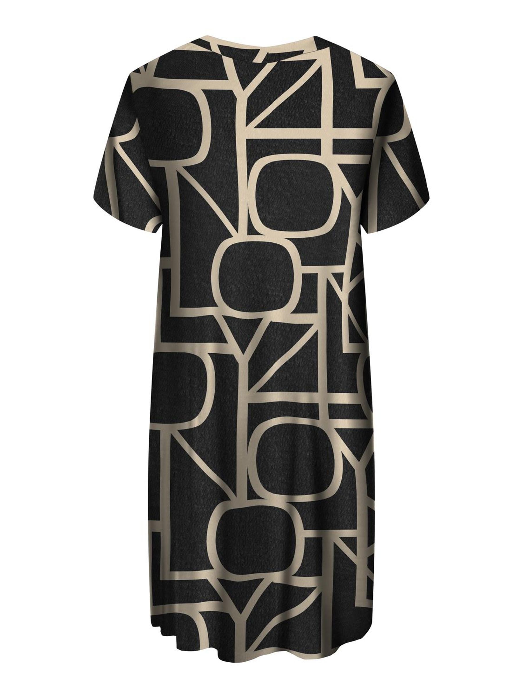 ONLY CARMAKOMA Shirtkleid »CARFYRLA LIFE S/S V-NCK BLK AOP DRE NOOS«