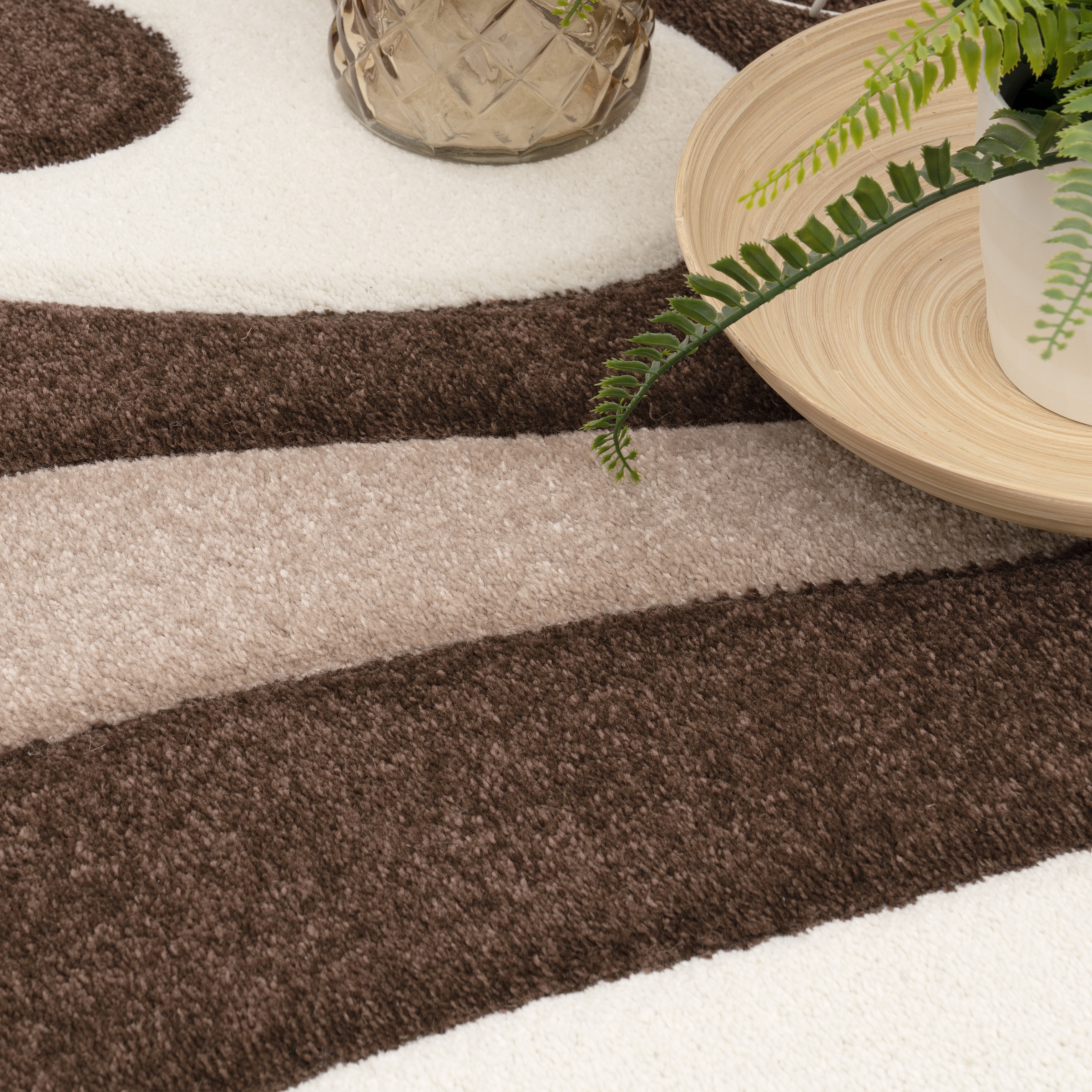 Paco Home Teppich »Diamond 760«, rechteckig, 18 mm Höhe, Kurzflor, 3D-Design, modernes Wellen Muster