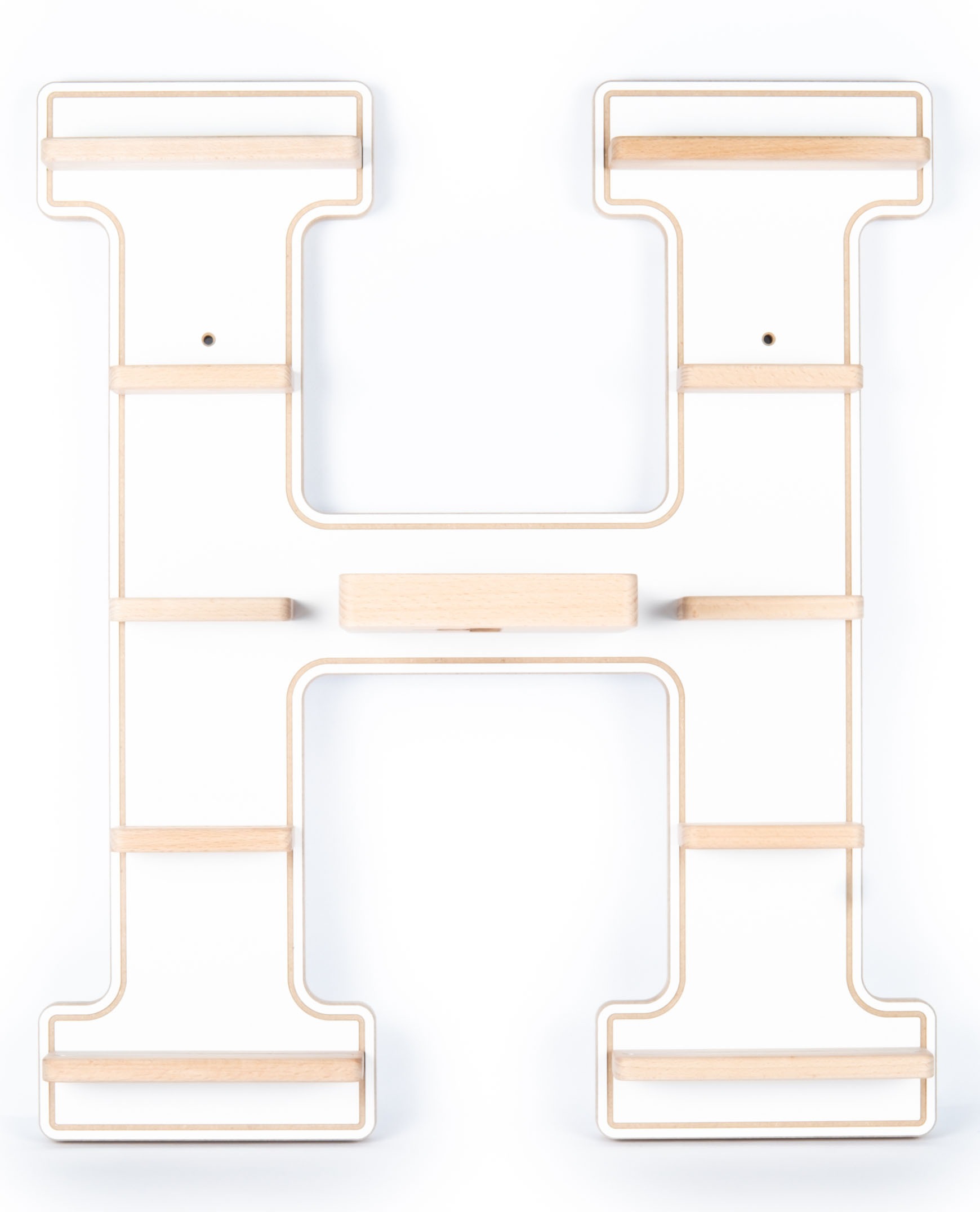 Boarti Wandregal »Holz Regal Buchstabe H für Toniebox Tonies Figuren« 1 Stk. tlg.