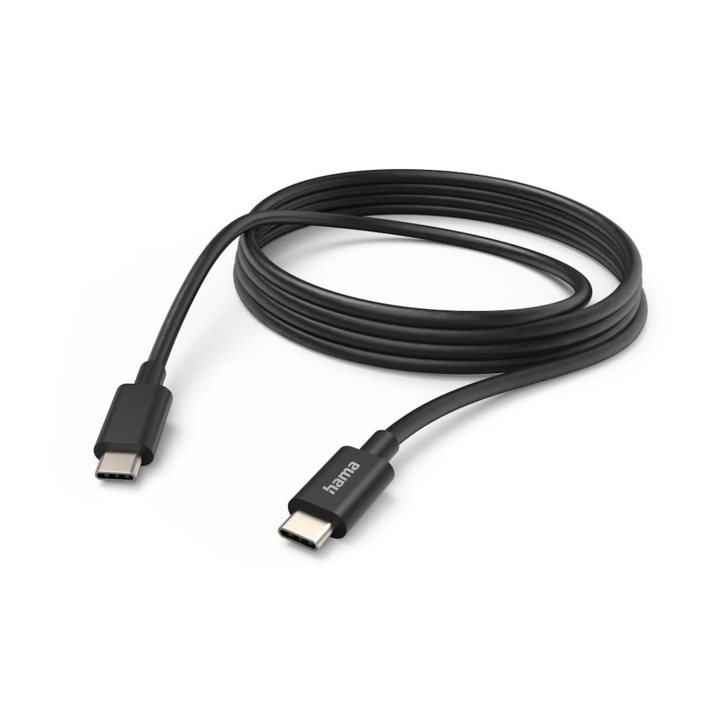 Hama USB-Kabel »Lade-/Datenkabel, USB-C - USB-C, 3 m, Schwarz USB-Kabel«, USB-C, 30 cm