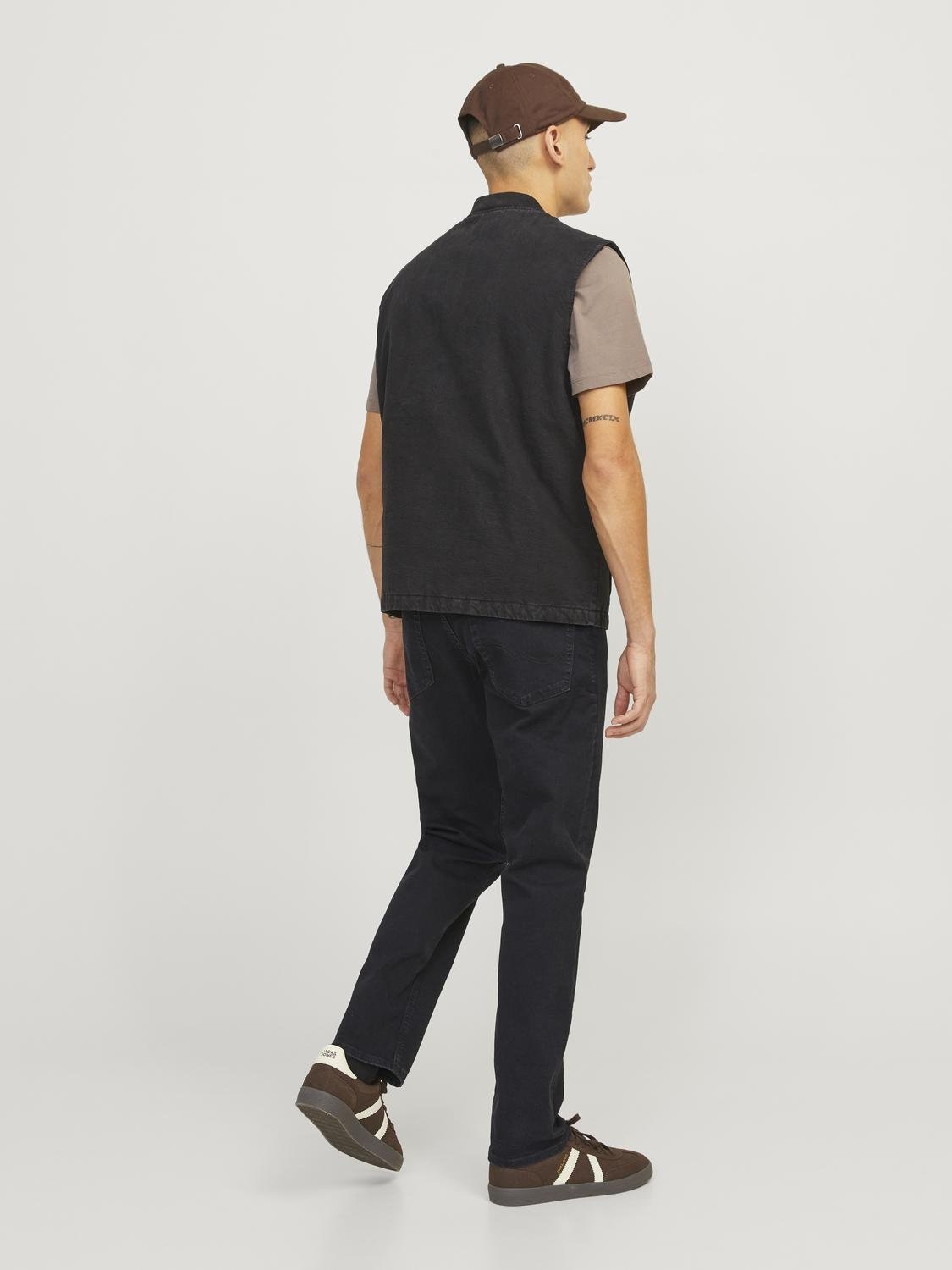 Jack & Jones Tapered-fit-Jeans »JJIMIKE JJORIGINAL SQ 223«, Stonewashed für einen Used-Look mit Faded-Effekten