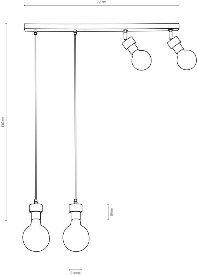 BRITOP LIGHTING Pendelleuchte »CLARTE«, 4 flammig, Leuchtmittel E27 | Leuchtmittel wechselbar-ohne Leuchtmittel, Naturprodukt aus Eichenholz