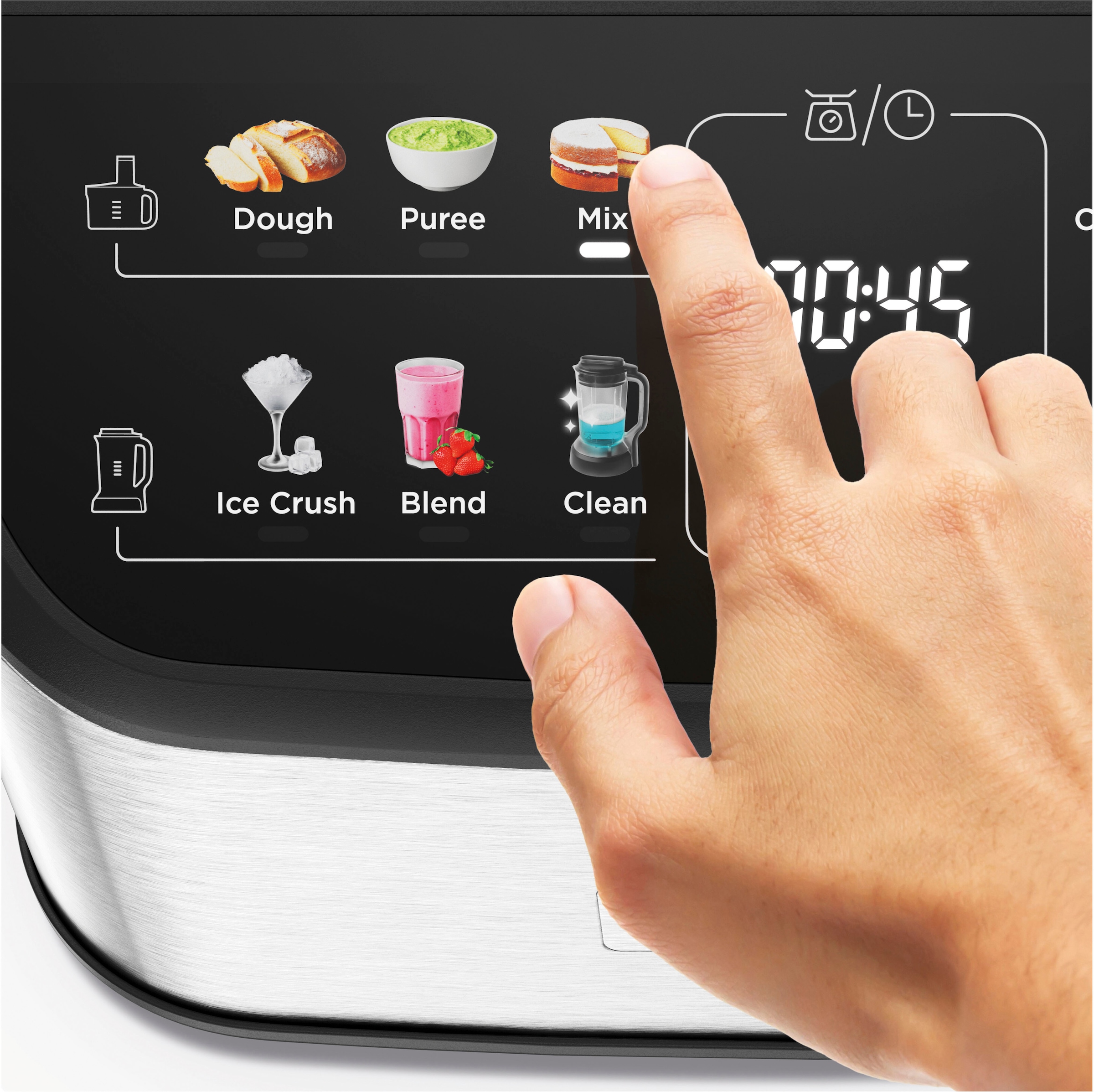 KENWOOD Kompakt-Küchenmaschine »MultiPro OneTouch FDM73.480SS schwarz«