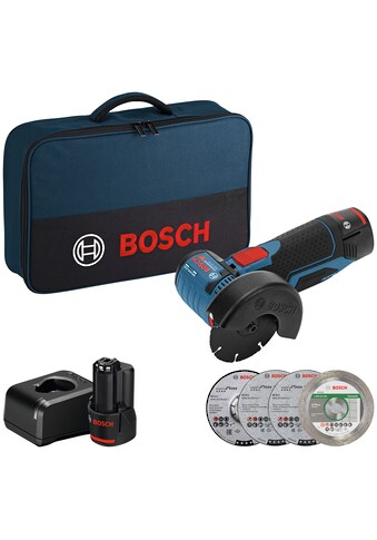 Bosch Professional Akku-Winkelschleifer »GWS 12V-76«, mit 2 Akkus 12 V, Ladegerät und... kaufen