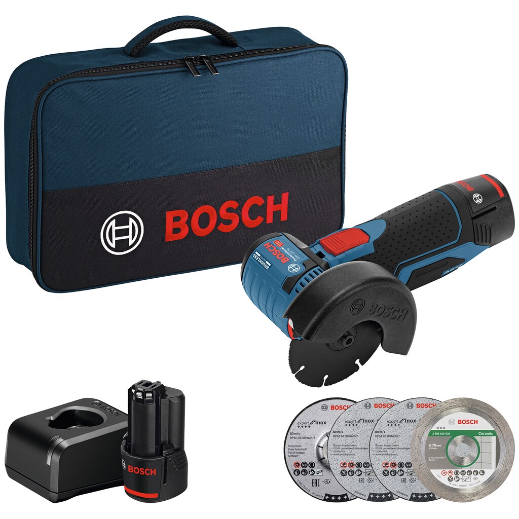 Bosch Professional Akku-Winkelschleifer »GWS 12V-76«