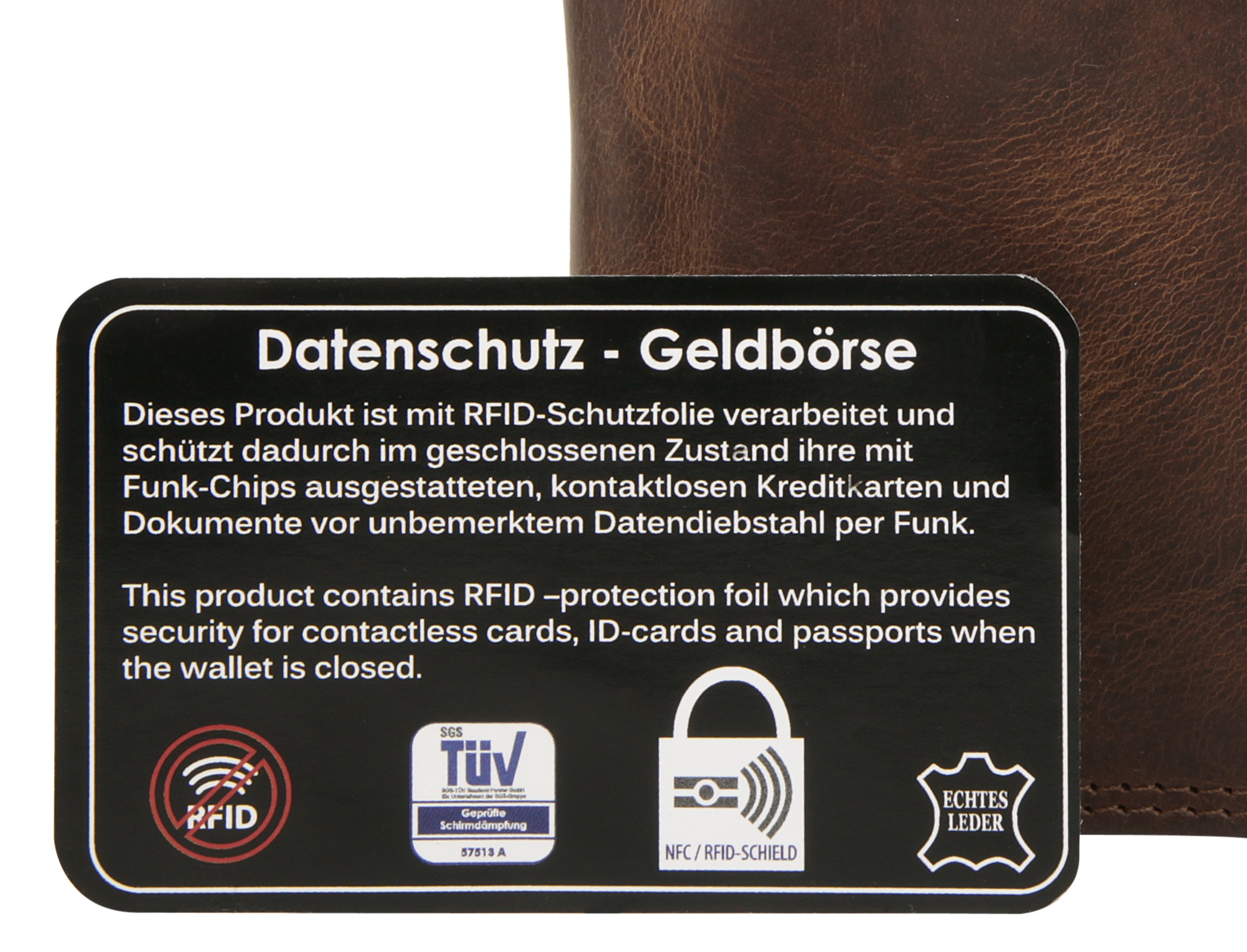 Chiemsee Geldbörse, echt Leder
