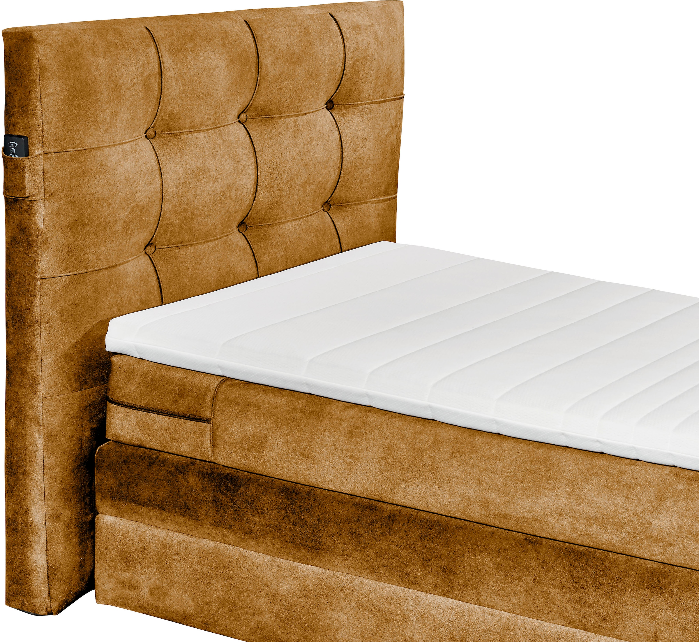 set one by Musterring Boxspringbett »Richmond« versenkbarer TV- Halterung mit Fernbedienung