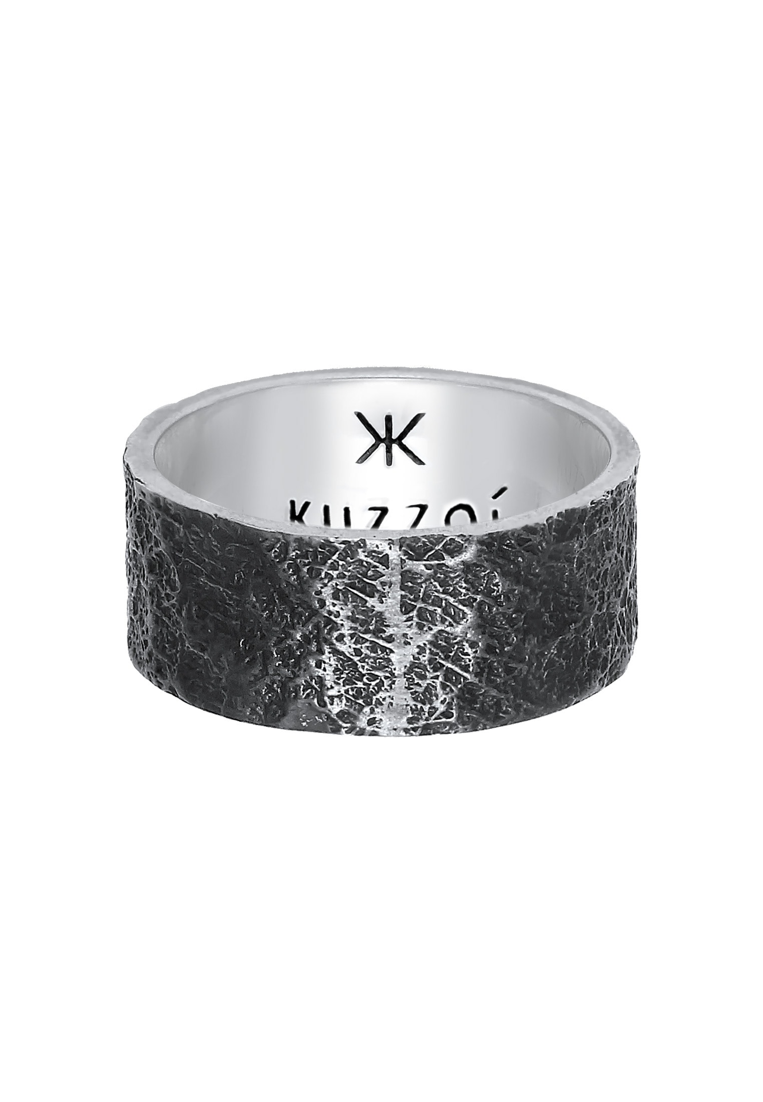 Kuzzoi Silberring »Ring Herren Bandring Organic Struktur 925 Silber«
