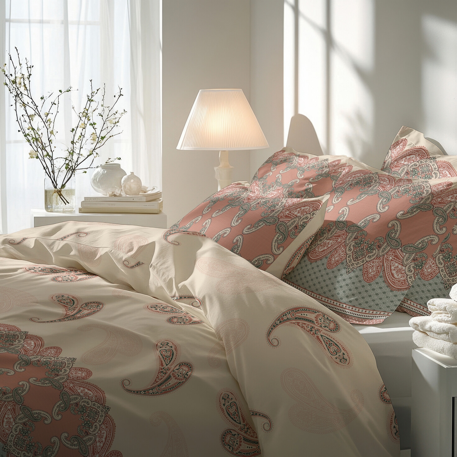 Florella Bettwäsche »Caroline« 2 Stk. tlg. aus 100% Baumwolle Renforcé, mit Reißverschluss