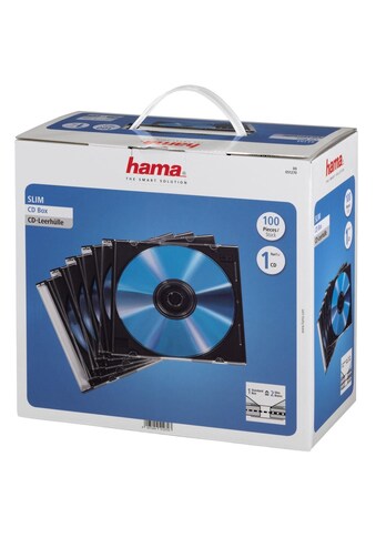 Hama CD-Hülle »CD Leerhülle Slim, 100er Pack, Transparent, Schwarz, Schutzhülle« kaufen