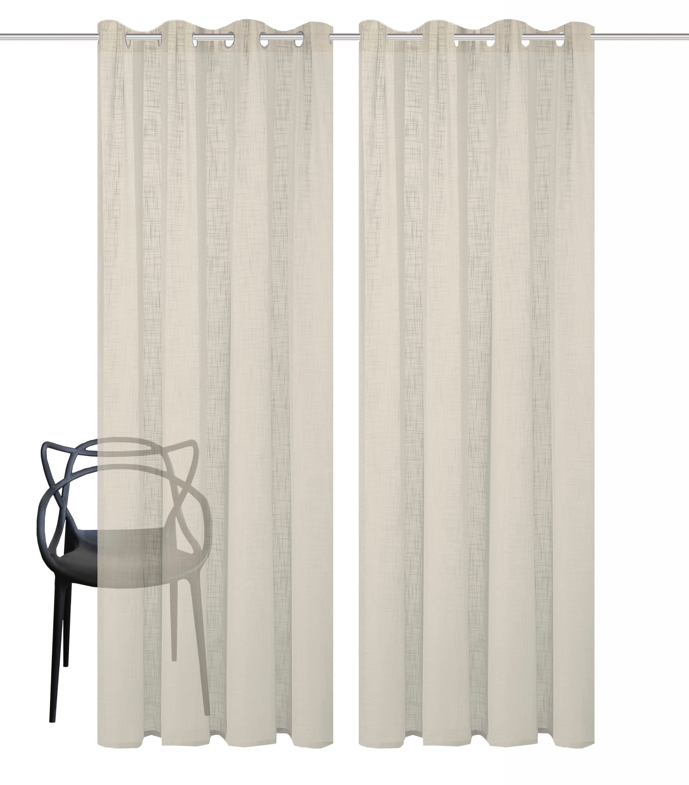 Home Basics Vorhang »SOFTY 2er Pack«, (2 St.), 2er Pack Ösenschal SOFTY Uni