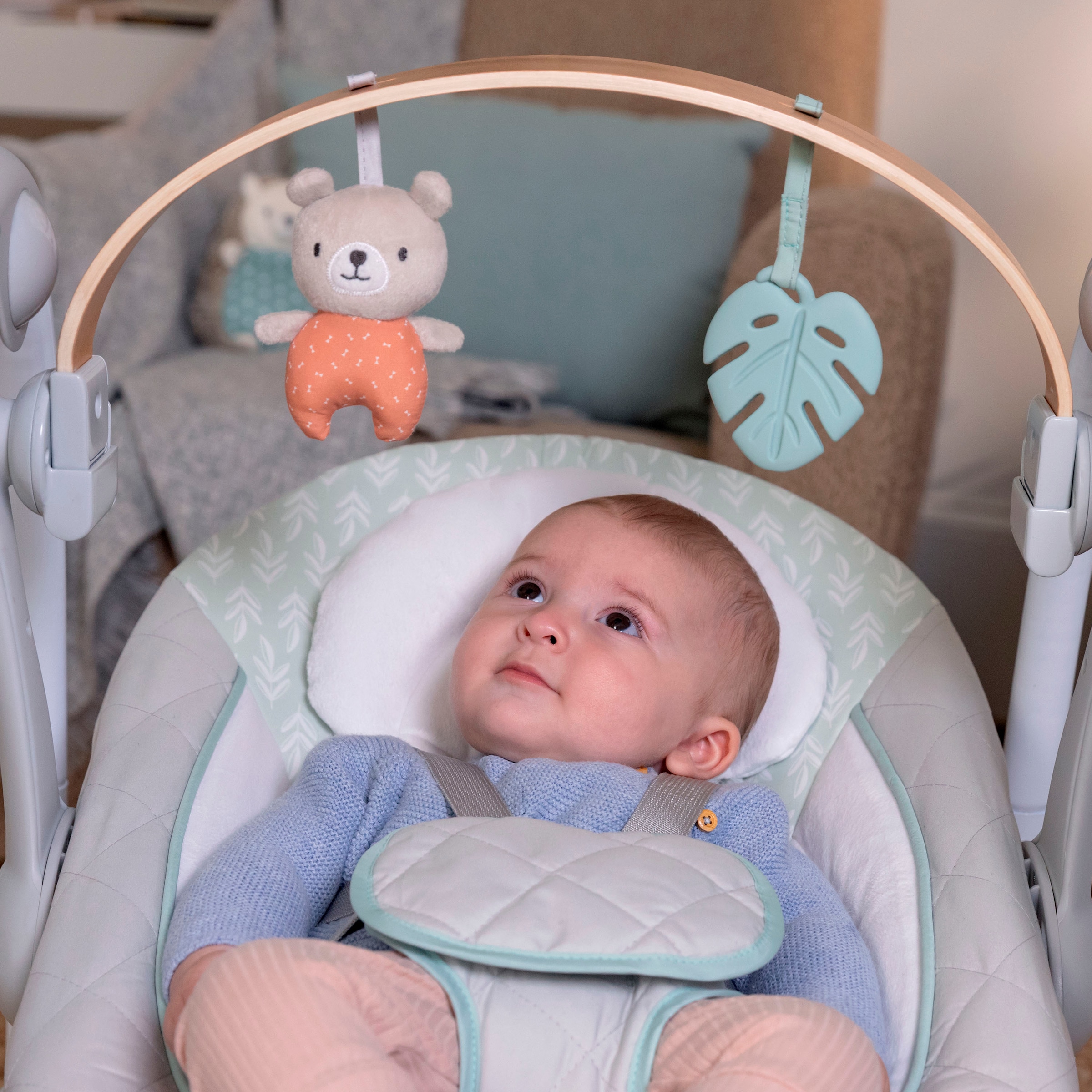 ingenuity Babywippe »Cozy Spot Swing 'n Go Portable Swing« bis 9 kg mit Sound-Effekt