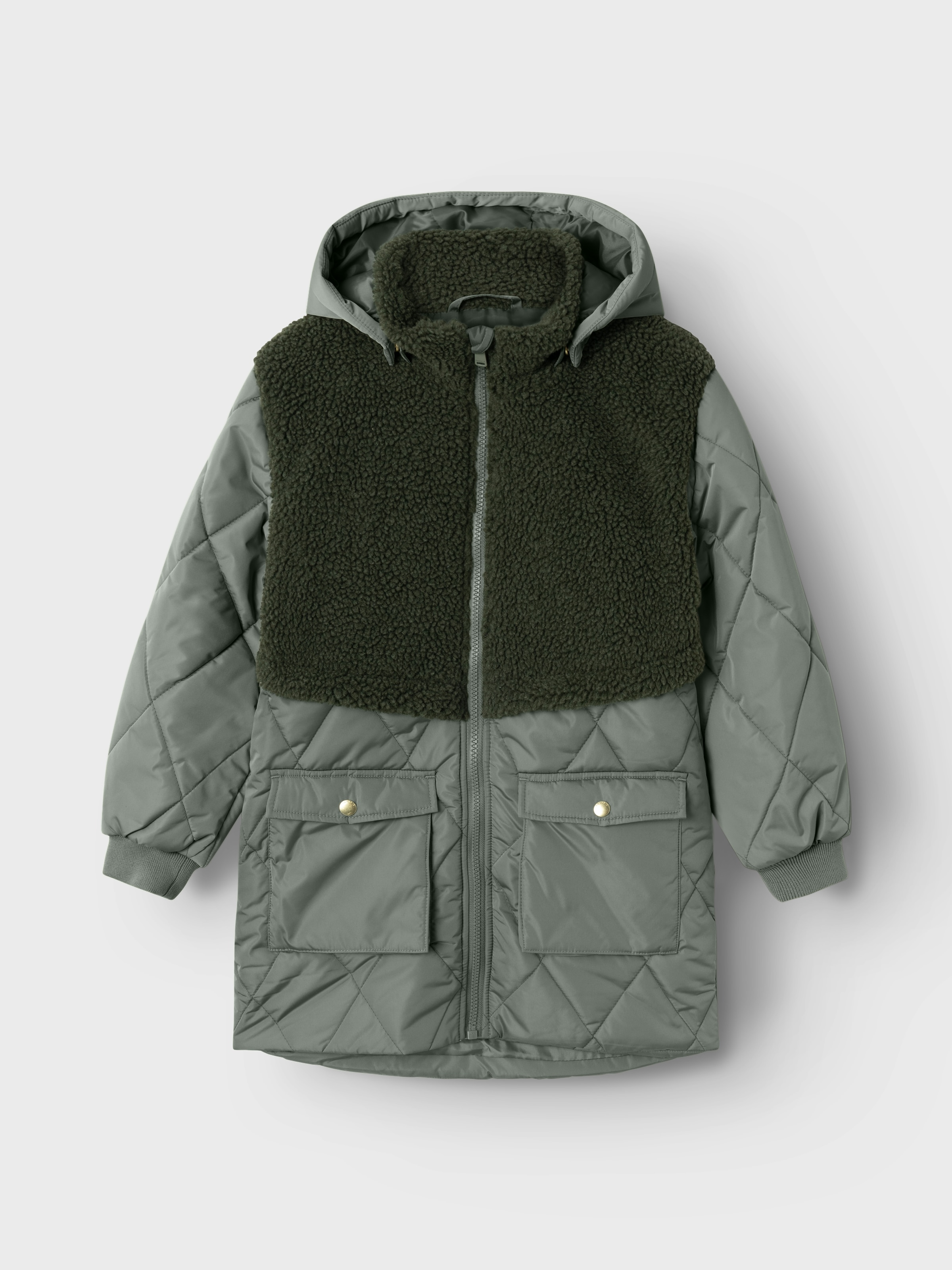 Name It Steppjacke »NKFMIKA LONG JACKET1«, mit Kapuze