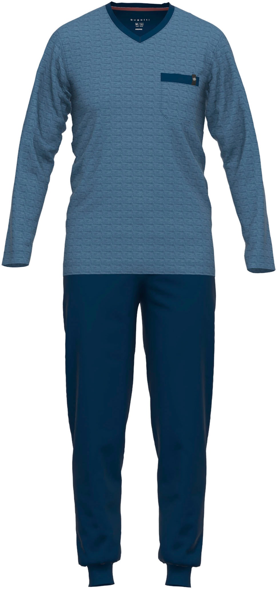 bugatti Pyjama, (2 tlg.), mit modischem V-Ausschnitt