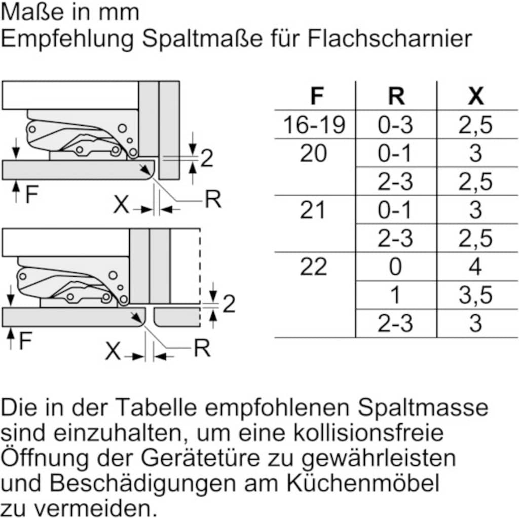 BOSCH Einbaukühlschrank »KIR81AFE0«, KIR81AFE0, 177,2 cm hoch, 55,8 cm breit