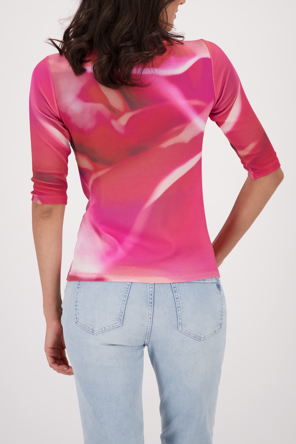 Monari 3/4-Arm-Shirt »Shirt Blume allover« Regular fit mit Allover-Muster