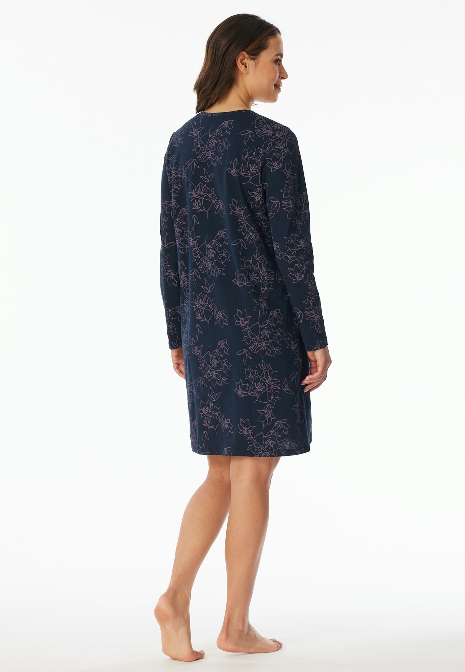 uncover by SCHIESSER Nachthemd »Uncover Nightwear« 0,  Baumwolle, Single Jersey-Qulität, V-Neck, weich, atmungsaktiv