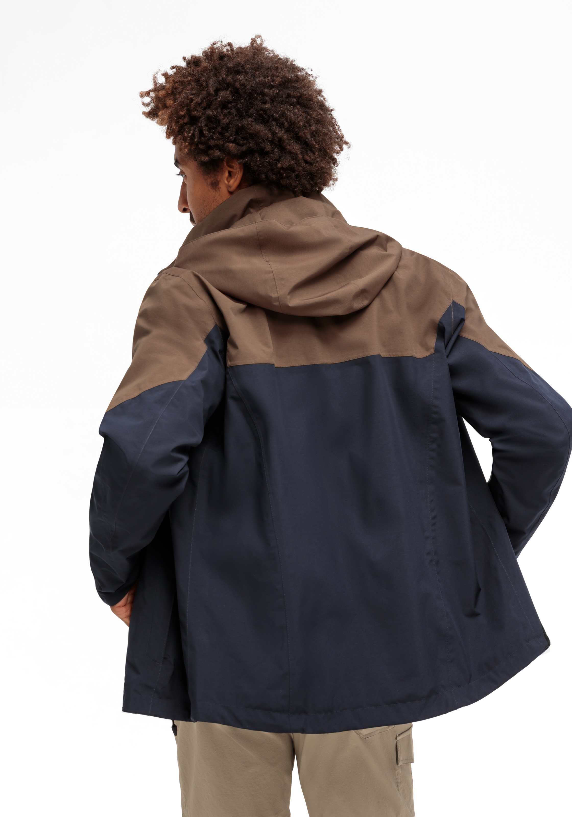 Maier Sports Outdoorjacke »Halny rec M«, Herren Funktionsjacke, wasserdichte Regenjacke mit Kapuze, Wanderjacke