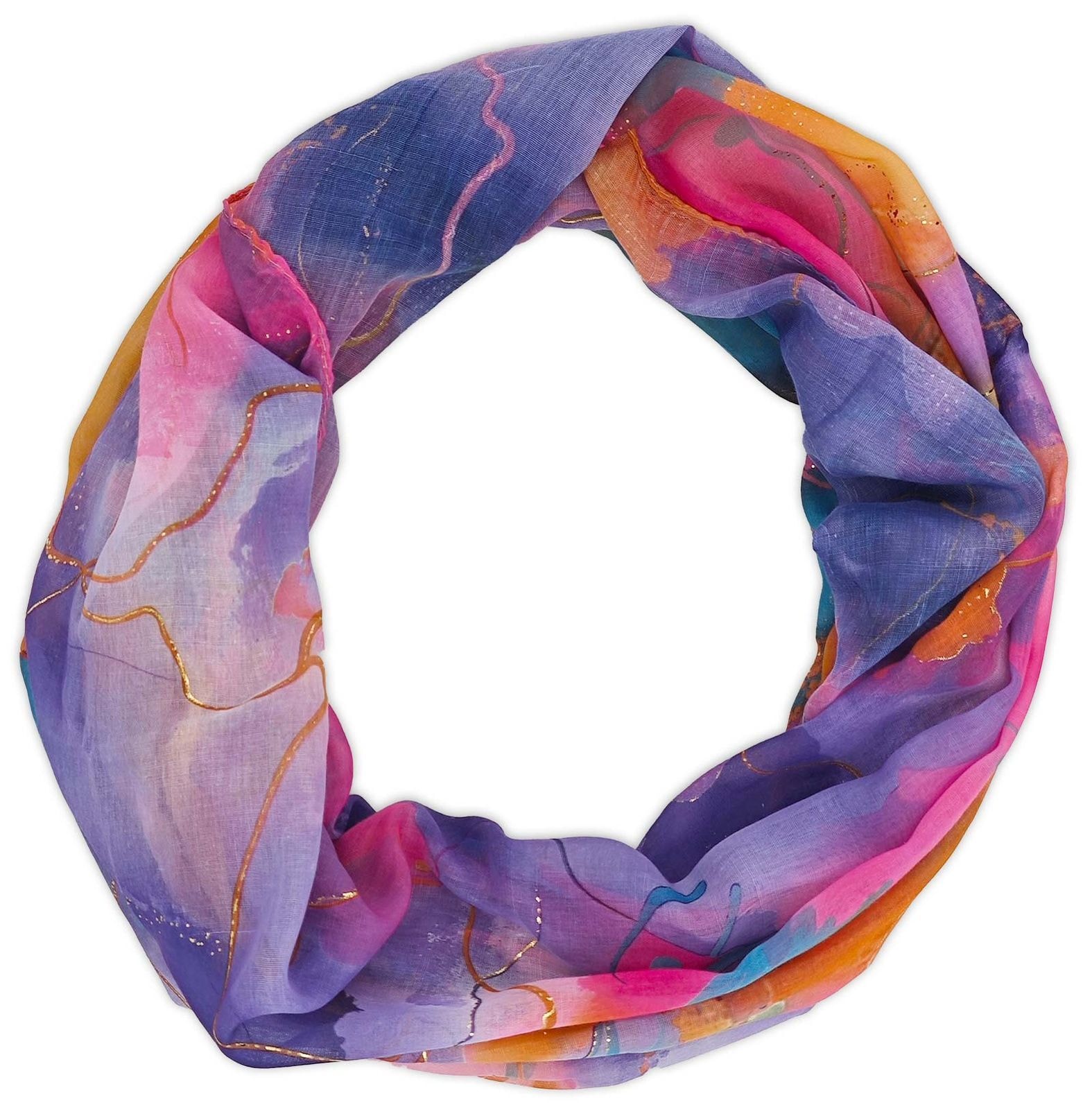 styleBREAKER Loop »Loop Aquarell Glow Metallic Akzente« 1 Stk.