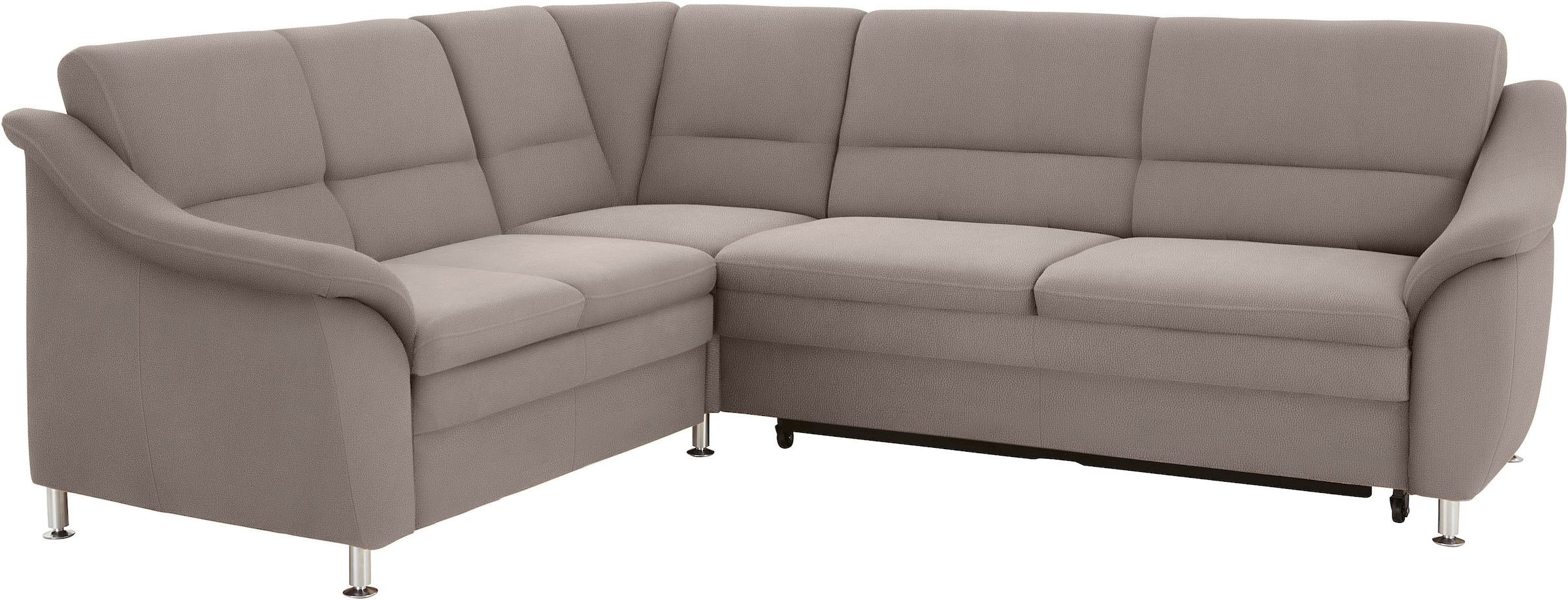 sit&more Ecksofa »Cardoso L-Form«, mit Federkern, wahlweise mit Bettfunktion und Schubkasten