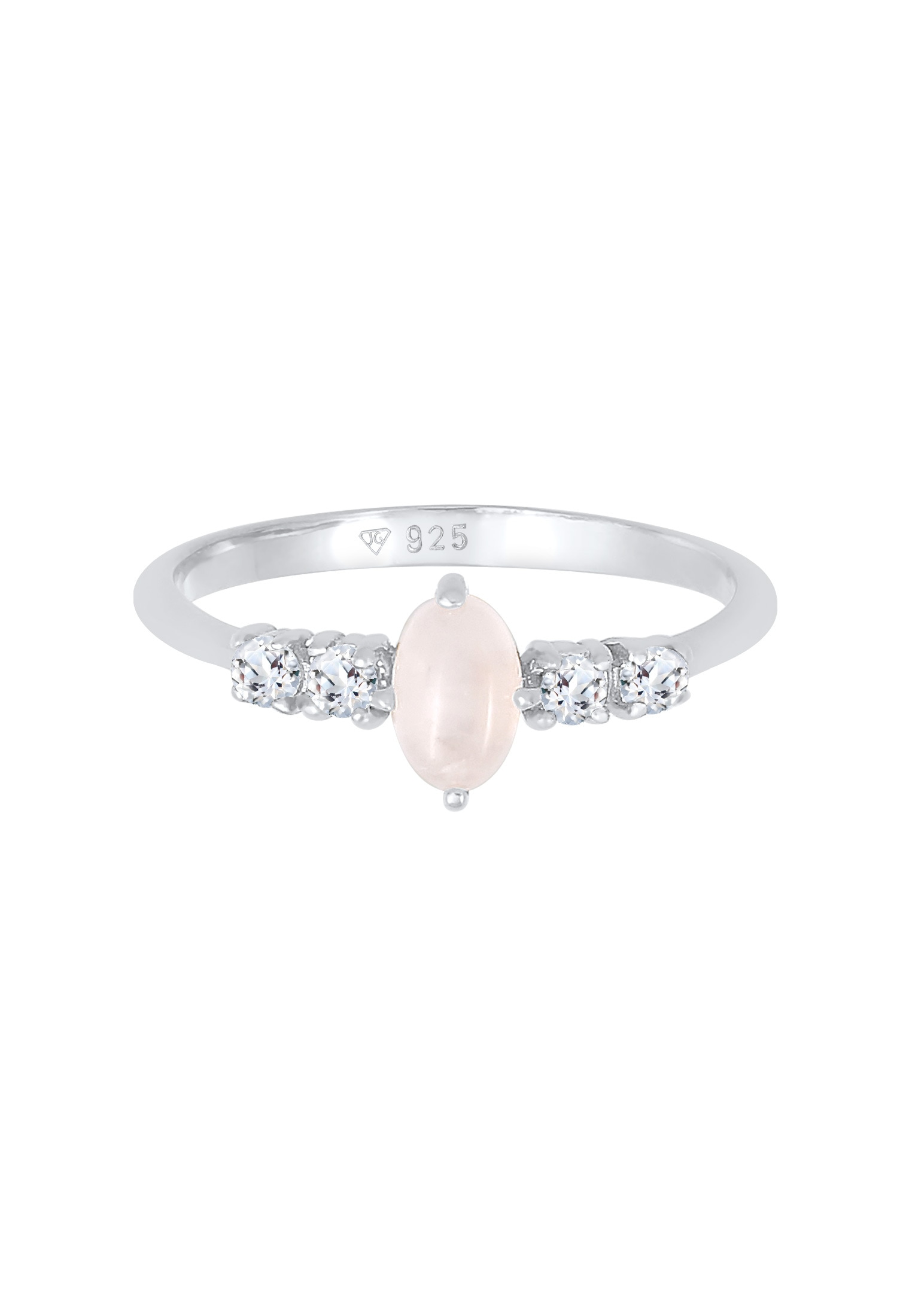Elli Premium Silberring »Ring Rosa Quarz Topas Oval Verlobung 925 Silber«
