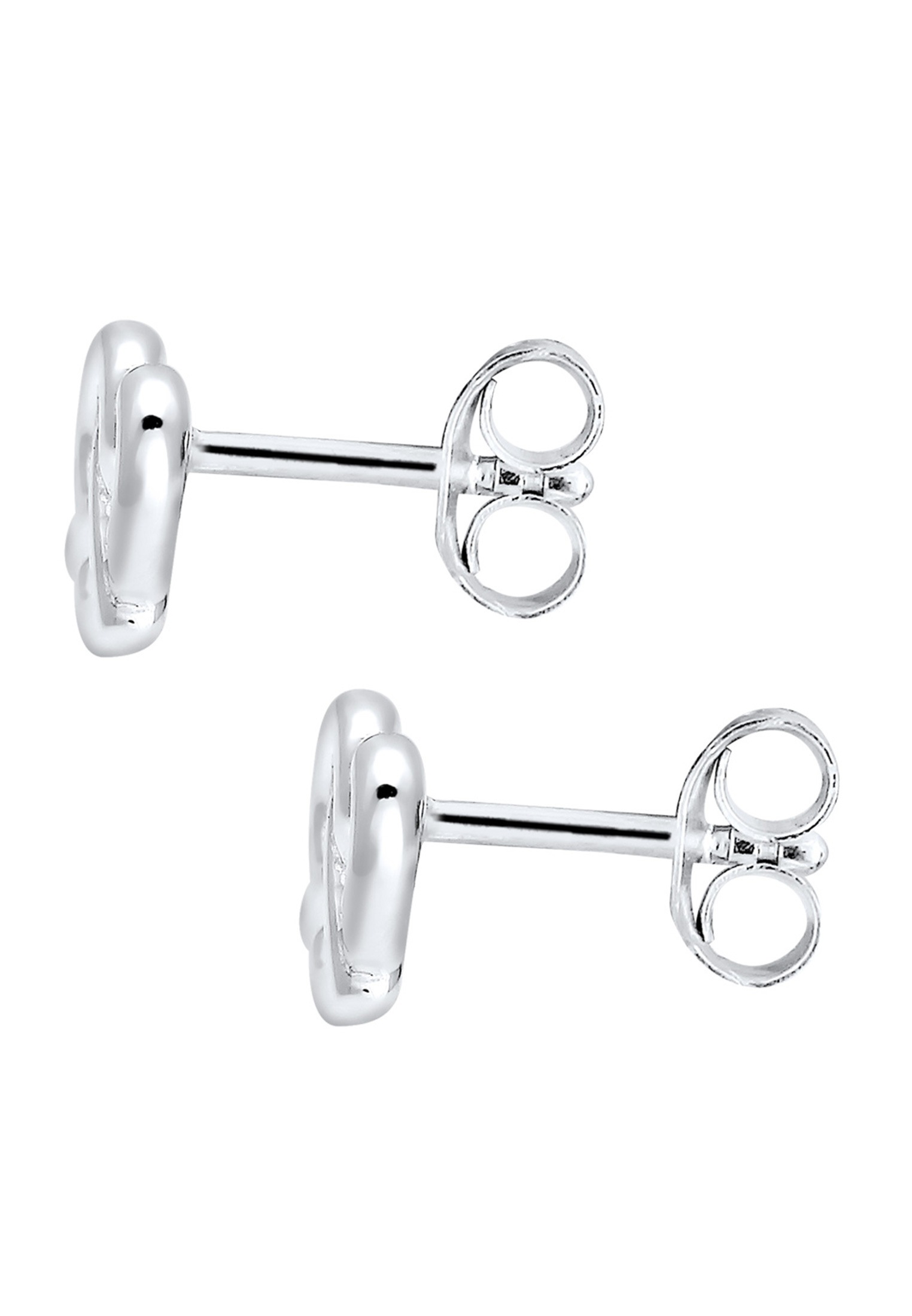 Elli Paar Ohrstecker »Ohrringe Brezel Herz Liebe 925 Silber«
