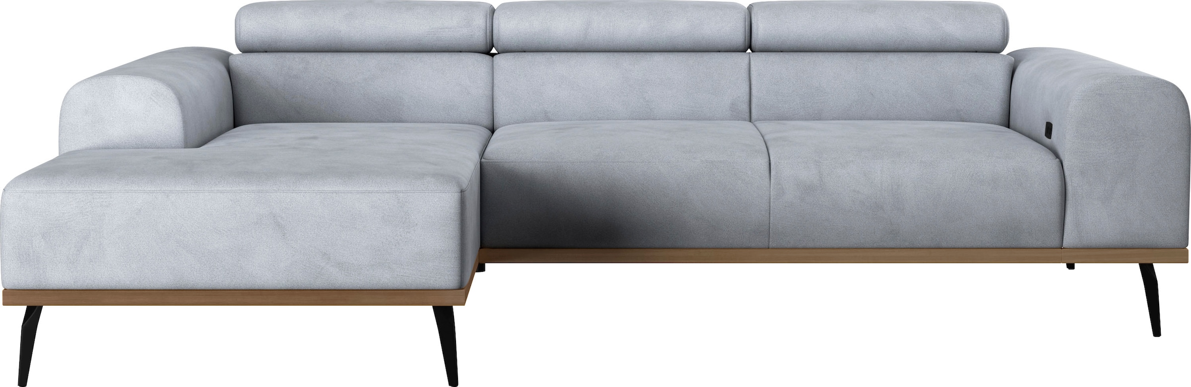 Home affaire Ecksofa »Carlo L-Form« mit Kopfteilverstellung & Holz-Rahmenoptik, wahlweise Relaxfunktion