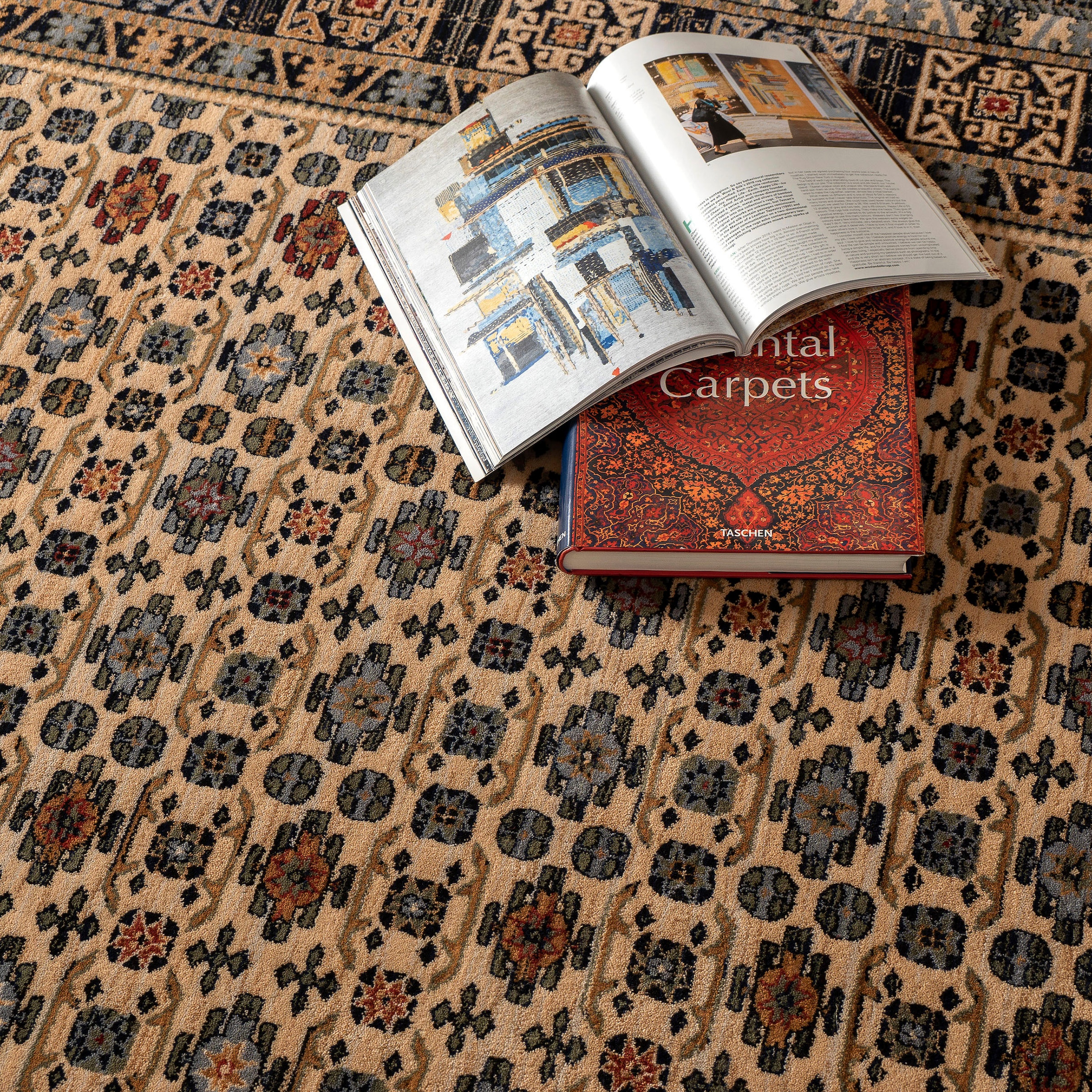 THEKO Wollteppich »Saharna 6428« rechteckig 10 mm Höhe reine Wolle, Orient-Optik, mit Fransen