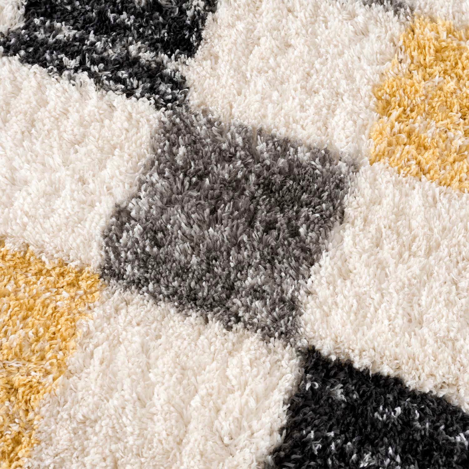 Carpet City Hochflor-Teppich »Pulpy 554«, rechteckig, 30 mm Höhe, Läufer, weich, Karo-Optik, Wohnzimmer, Schlafzimmer, Kinderzimmer